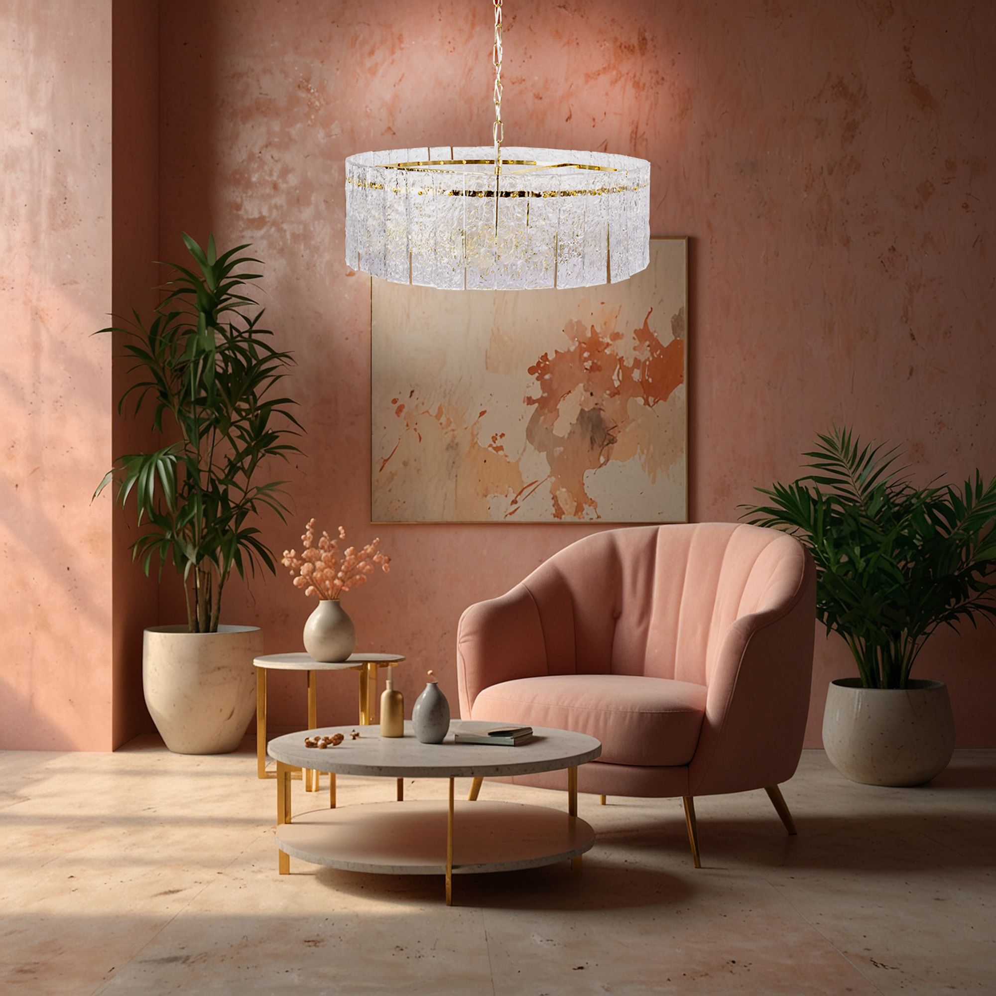 Lamp Vintage Cristal APP1779-CP 60CM Gold