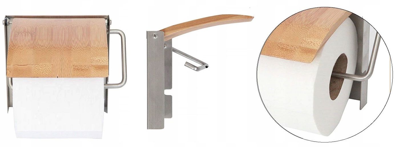 Bamboo toilet paper holder stand 390227 BAMBOO