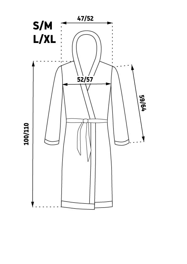 Bathrobe Dressing-gown DIAMOND Grey S/M