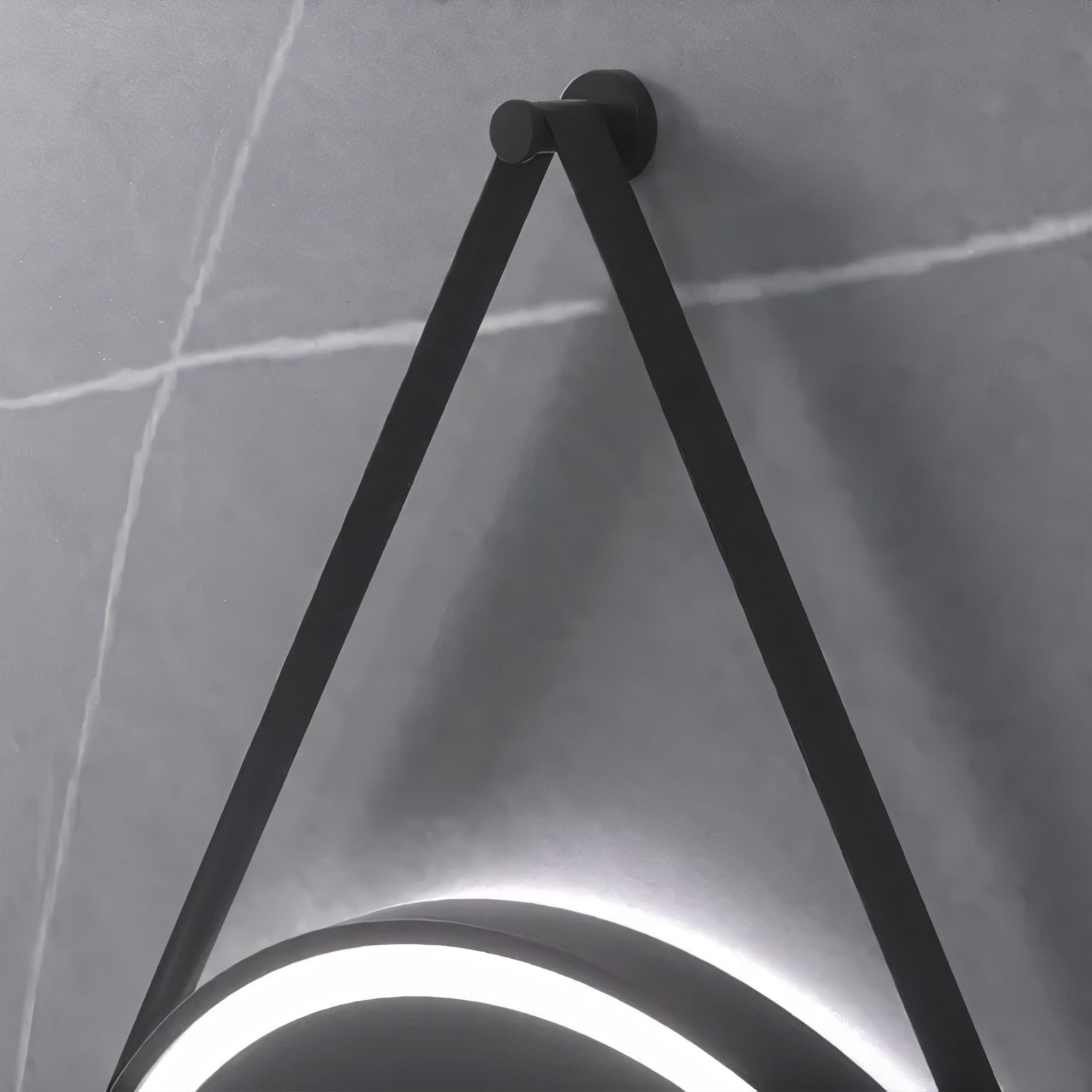 Rundes LED-Spiegel Hängend am Gurt 70 cm 104