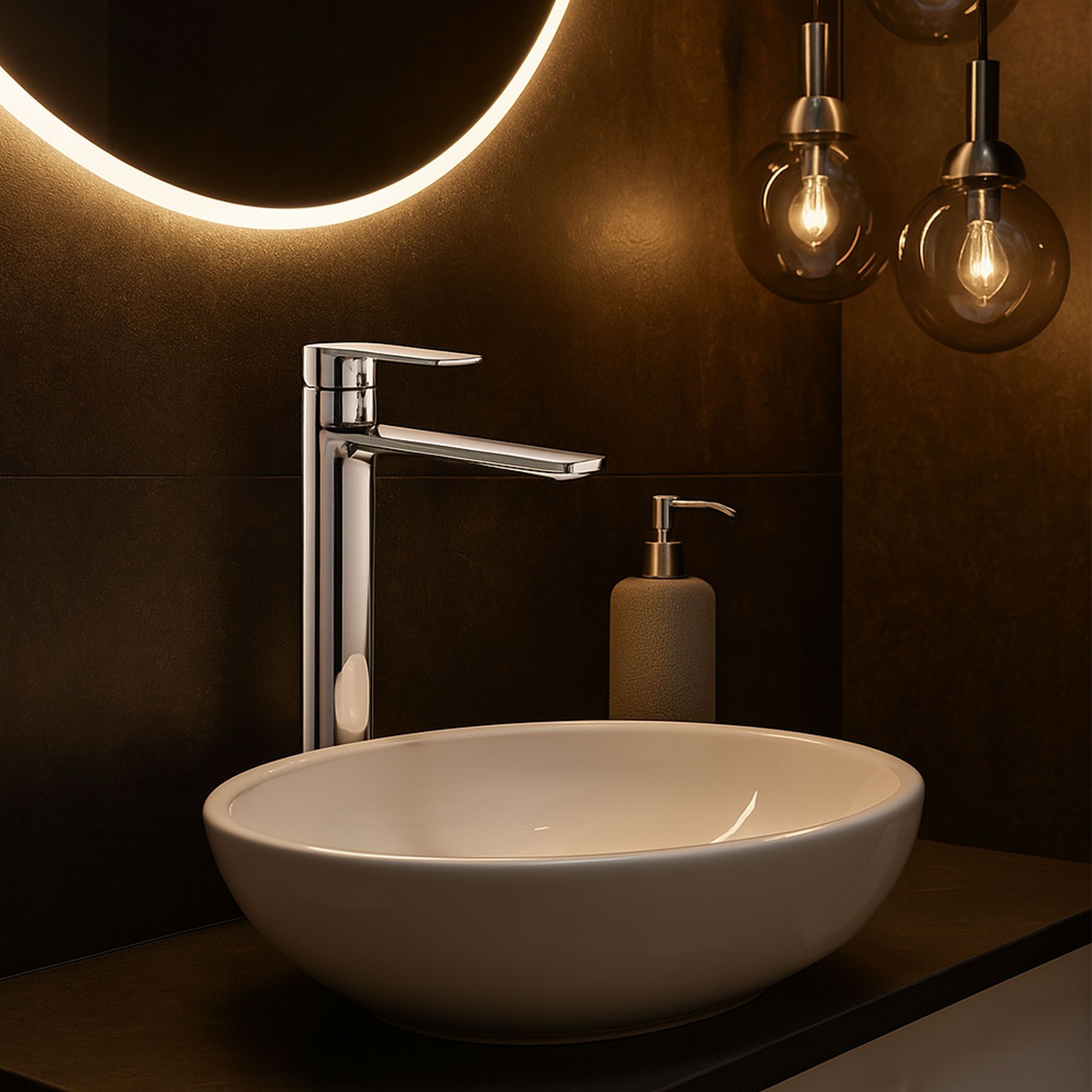 Bathroom faucet REA Storm Chrom High