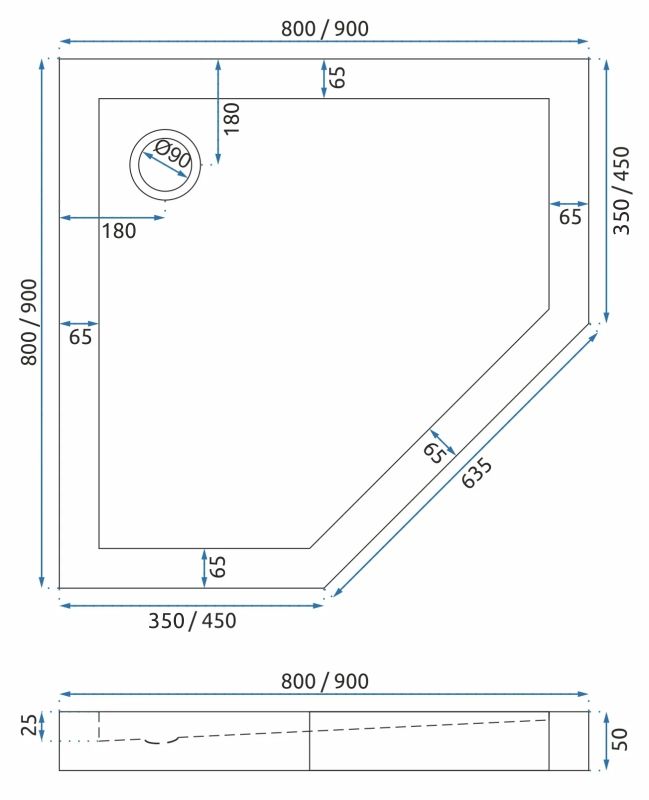 Mampara De Ducha Rea Diamond Black 90x90 con Ofertas en Carrefour