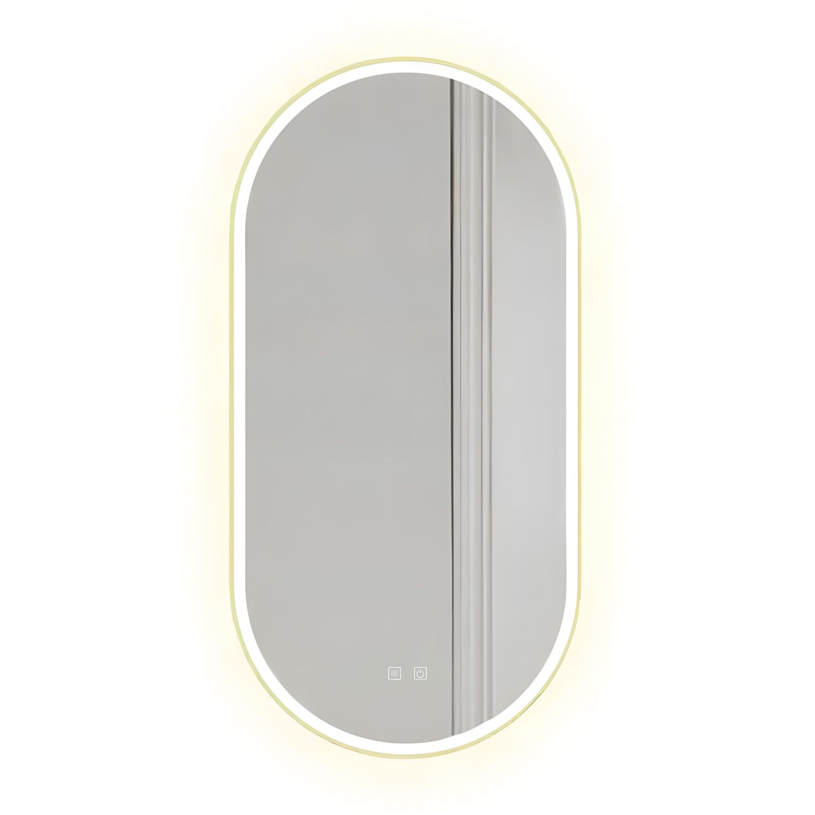 Дзеркало LED OVL 50x100cm Gold