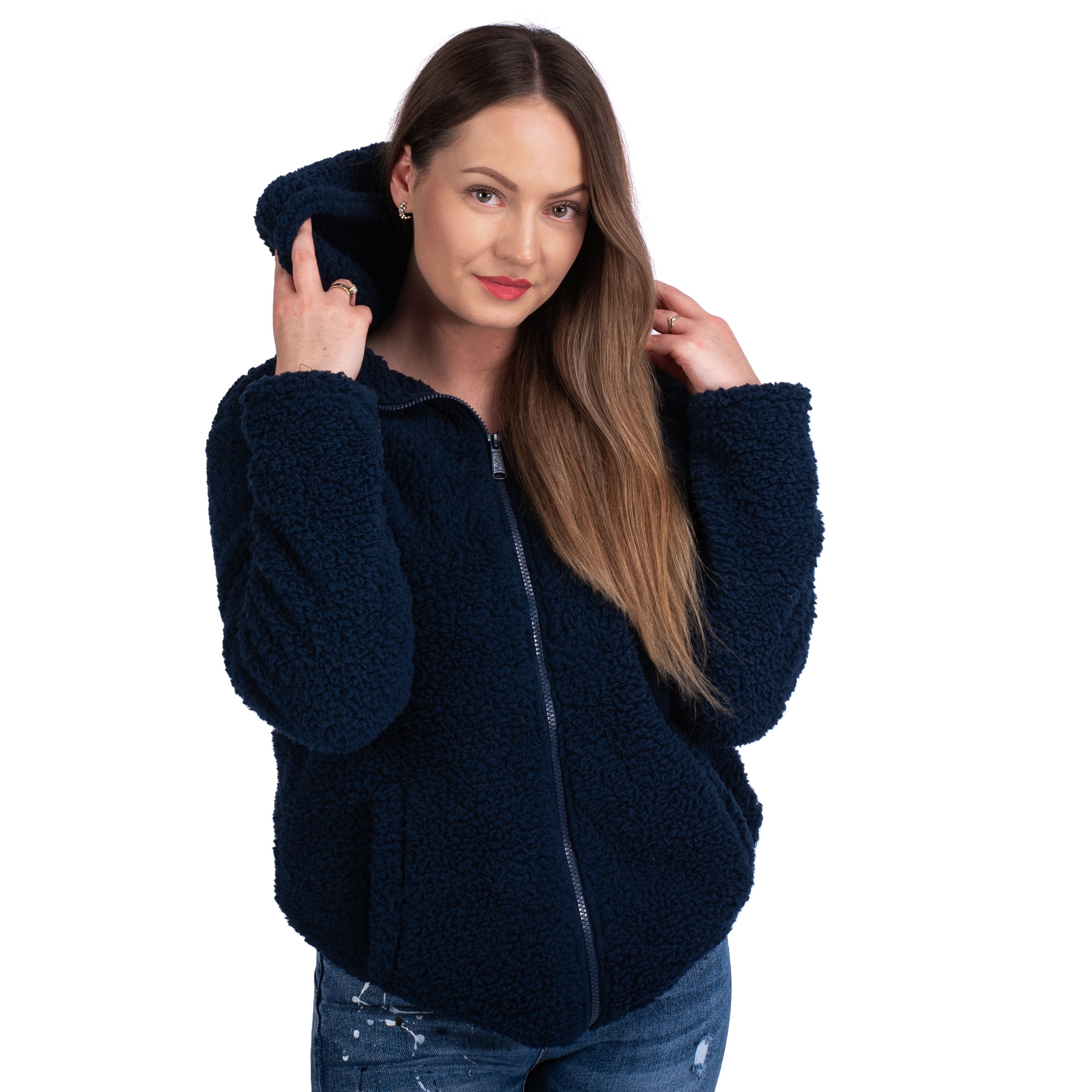 Women's sweatshirt Sherpa Navy Blue S