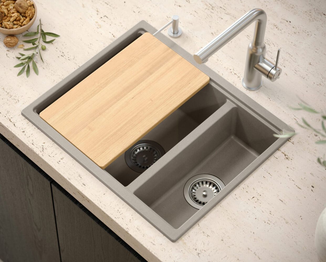 Granitspülbecken Logan 150 Beige