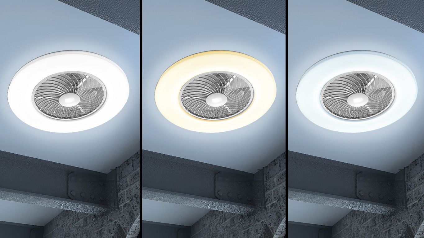 Lámpa ventilátorral APP1551-C WHITE