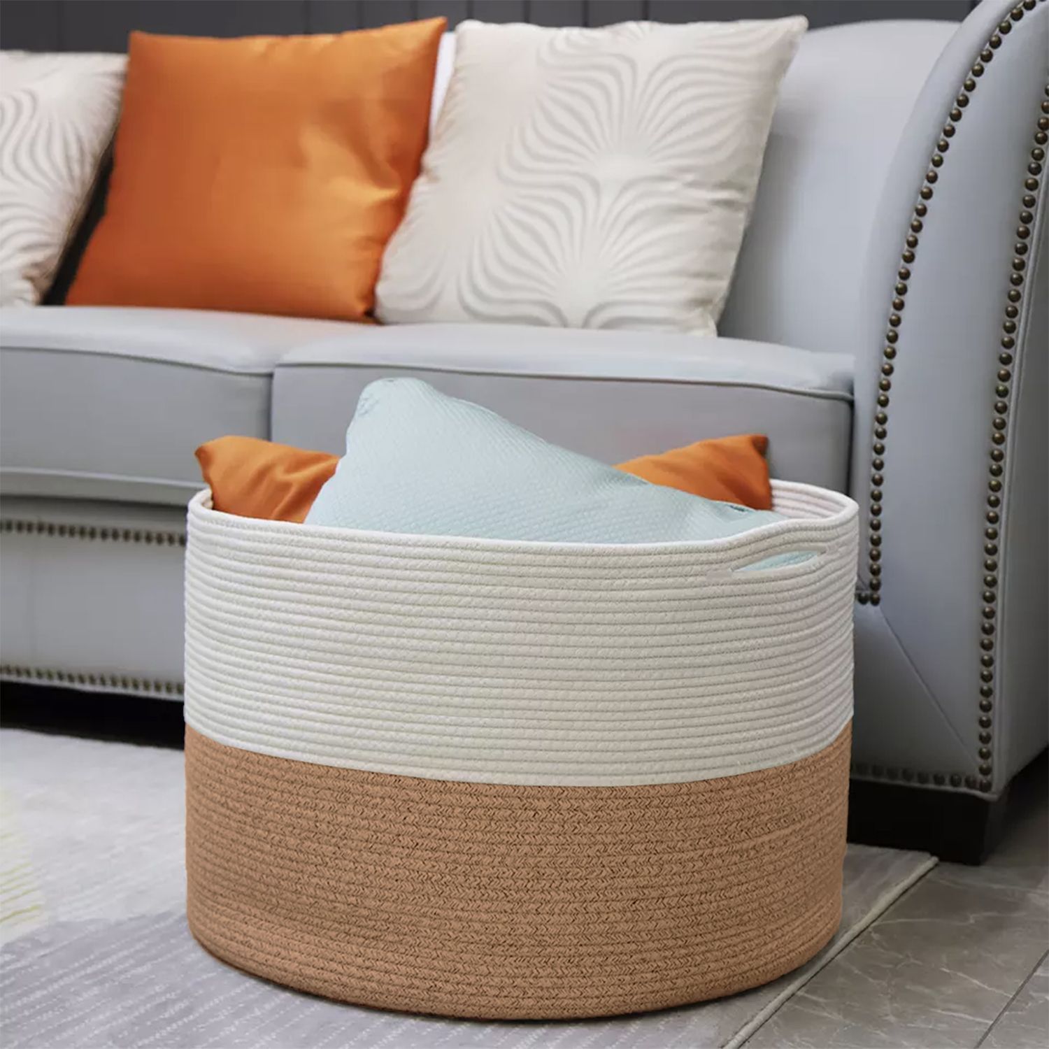 Natural boho-style basket  322162