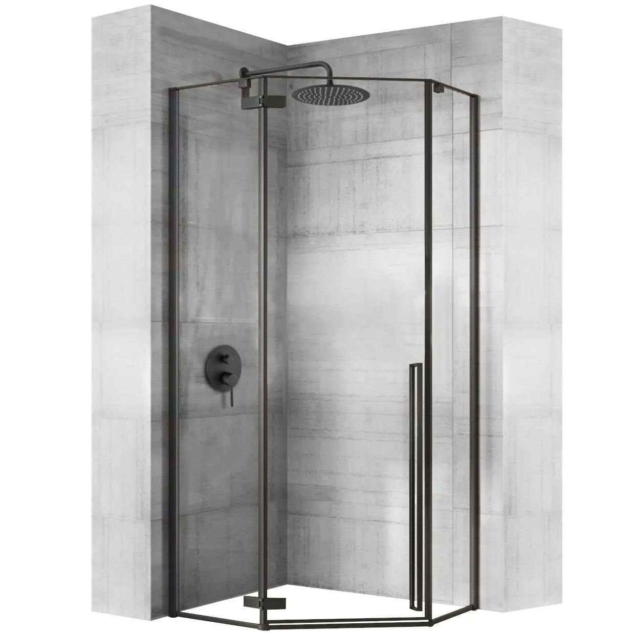 CABINA DUCHA BESTLA NEGRA 90X90X205