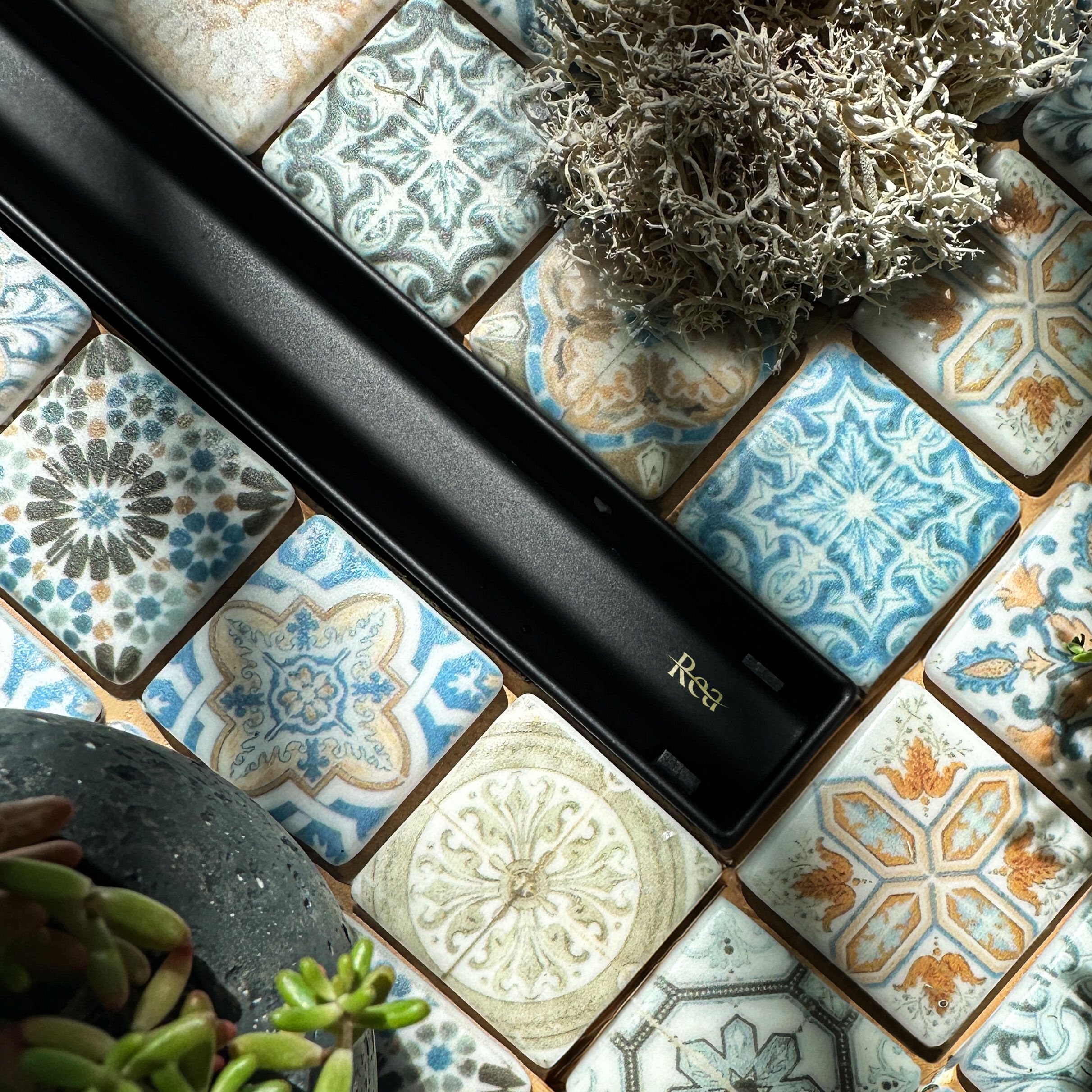 Lineáris lefolyó Neox Slim pro black 60