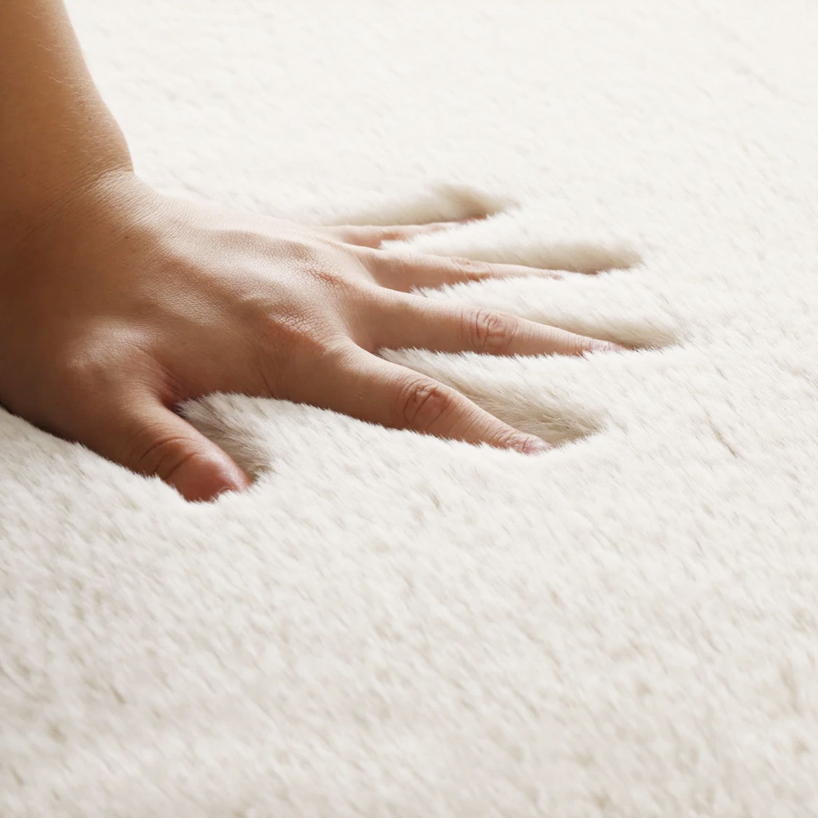 Alfombra Rabbit White Ecru