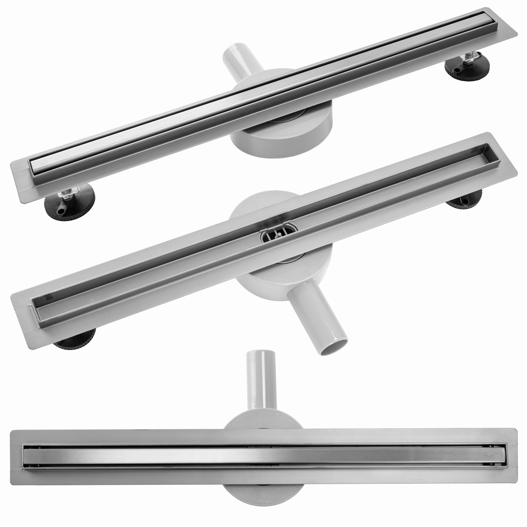 Duschrinne Rea Neo Slim Pro Nickel Brush INOX 90