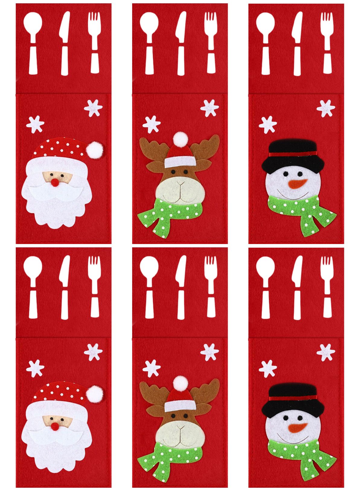 Christmas Cutlery cover 6 pcs (2x KF333)