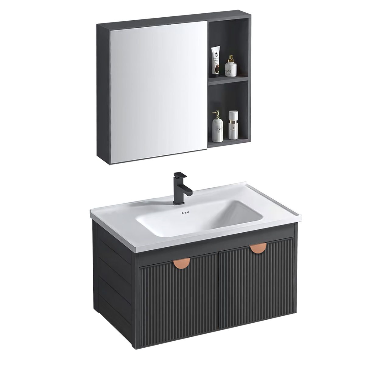 Bathroom furniture set with washbasin Mario 60cm Grey