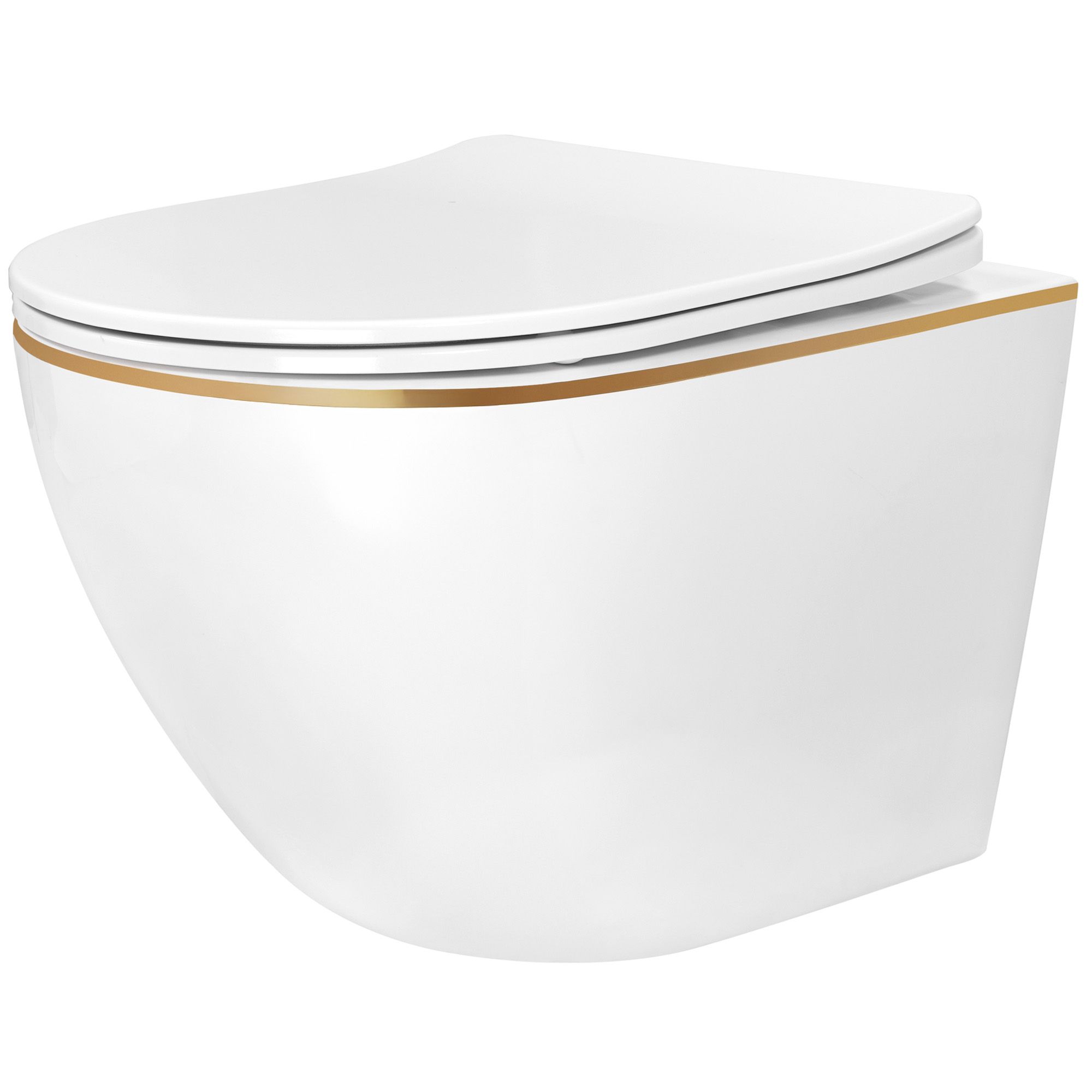 Cuvette WC suspendue Rea Carlo Mini Tornado NFQ GOLD EDGE
