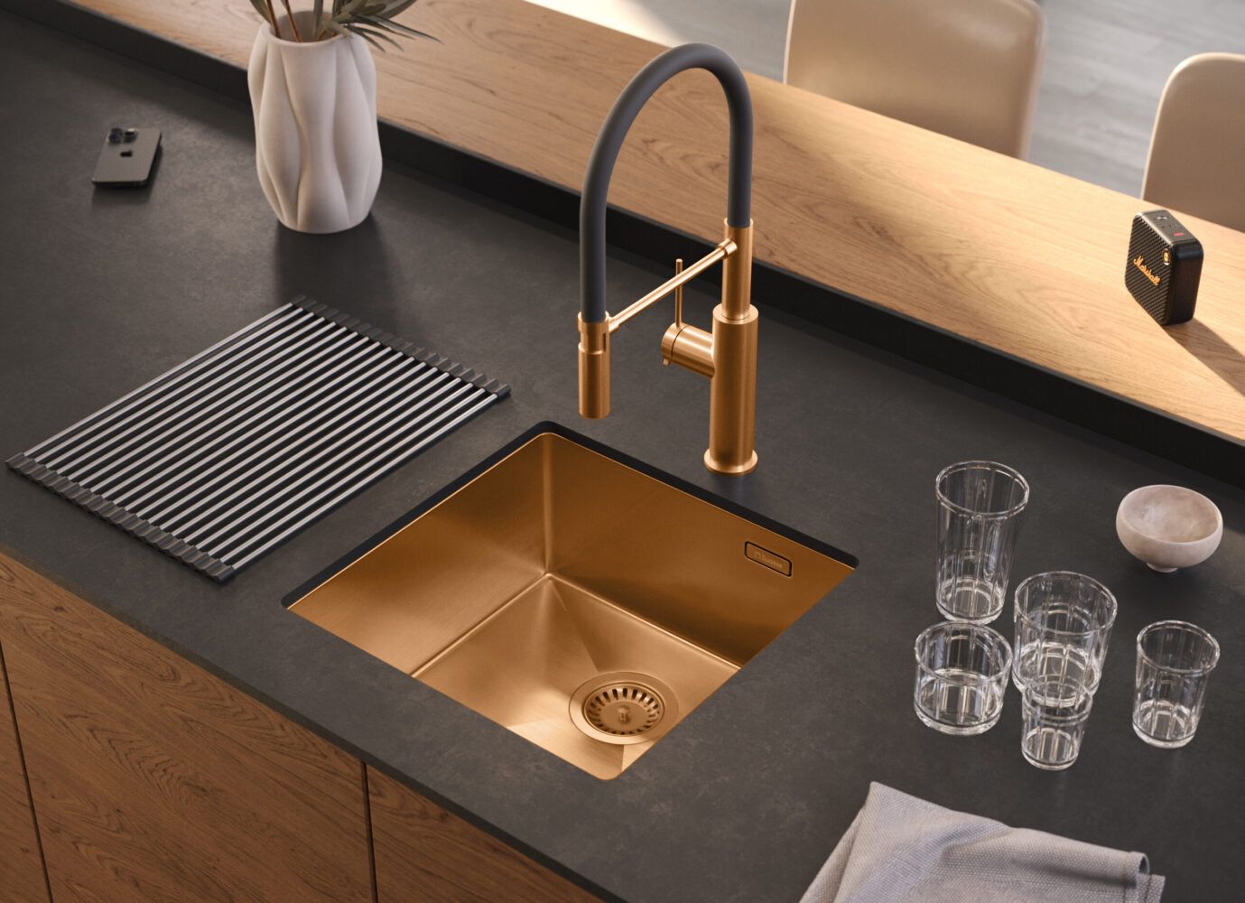 Stainless steel sink ANTHONY 50 COPPER