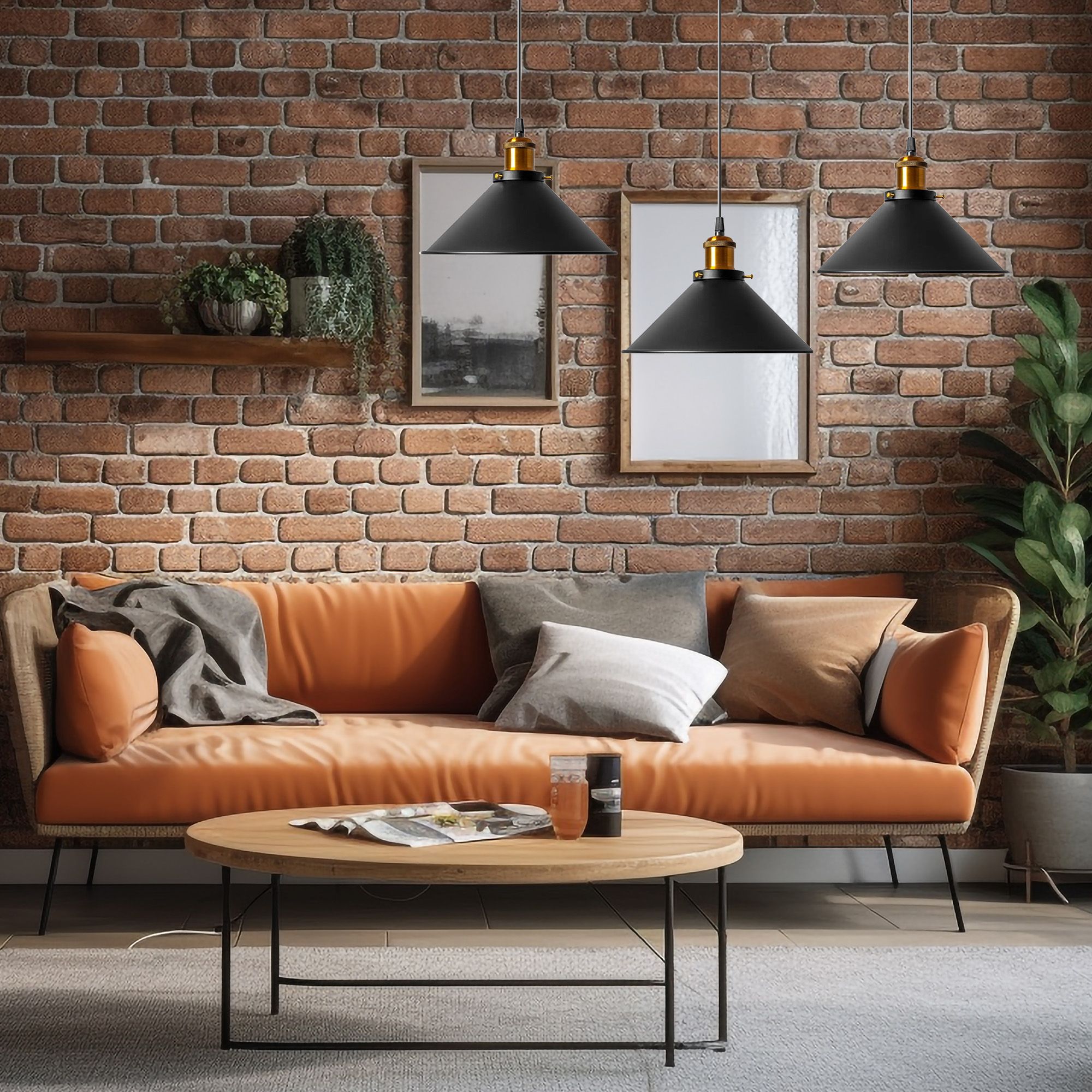 Lamp PORTO BLACK 3CP
