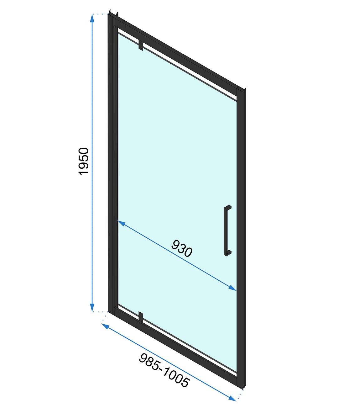 Shower enclosure corner Rea RAPID Swing
