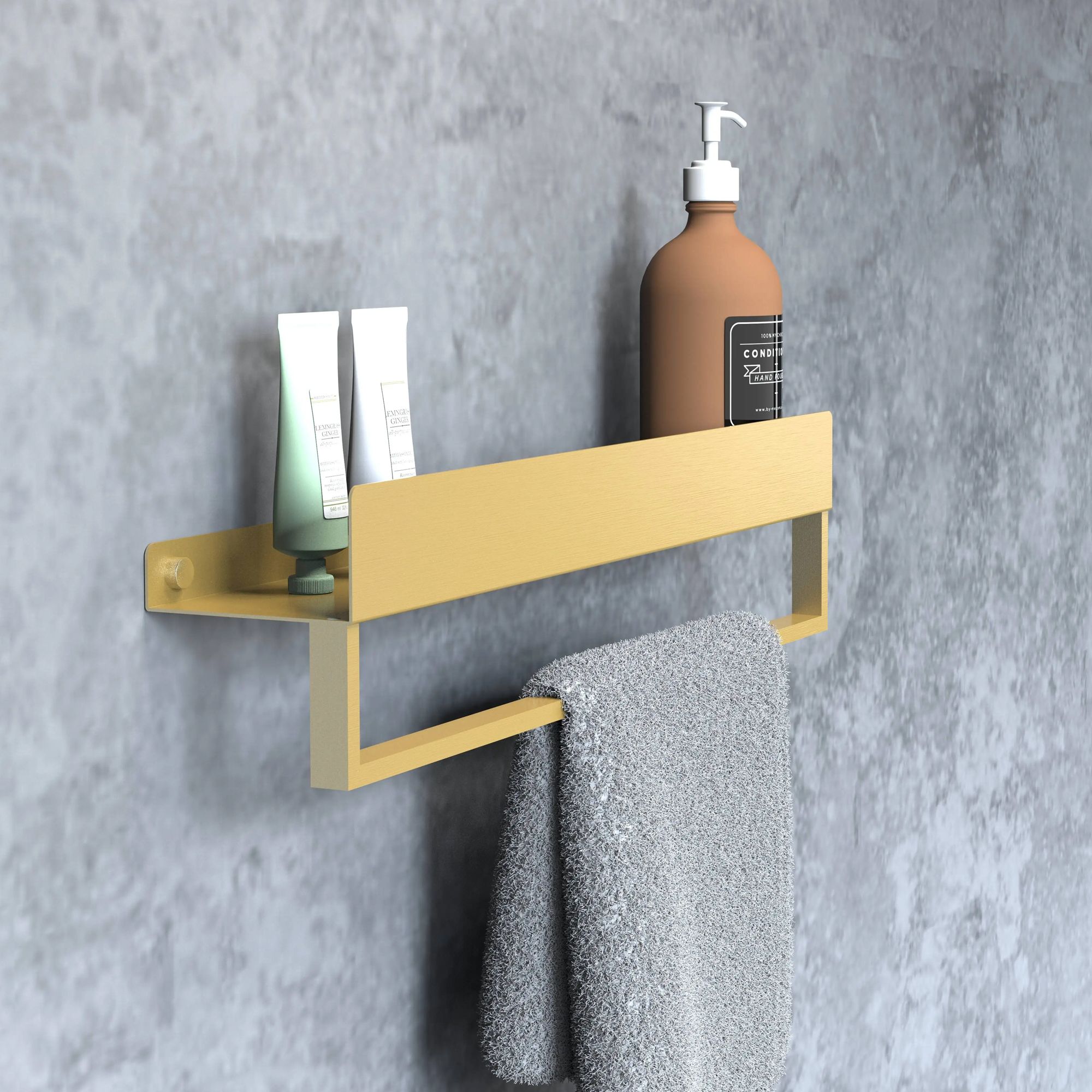Vonios kambario lentyna SF01 60cm gold brush