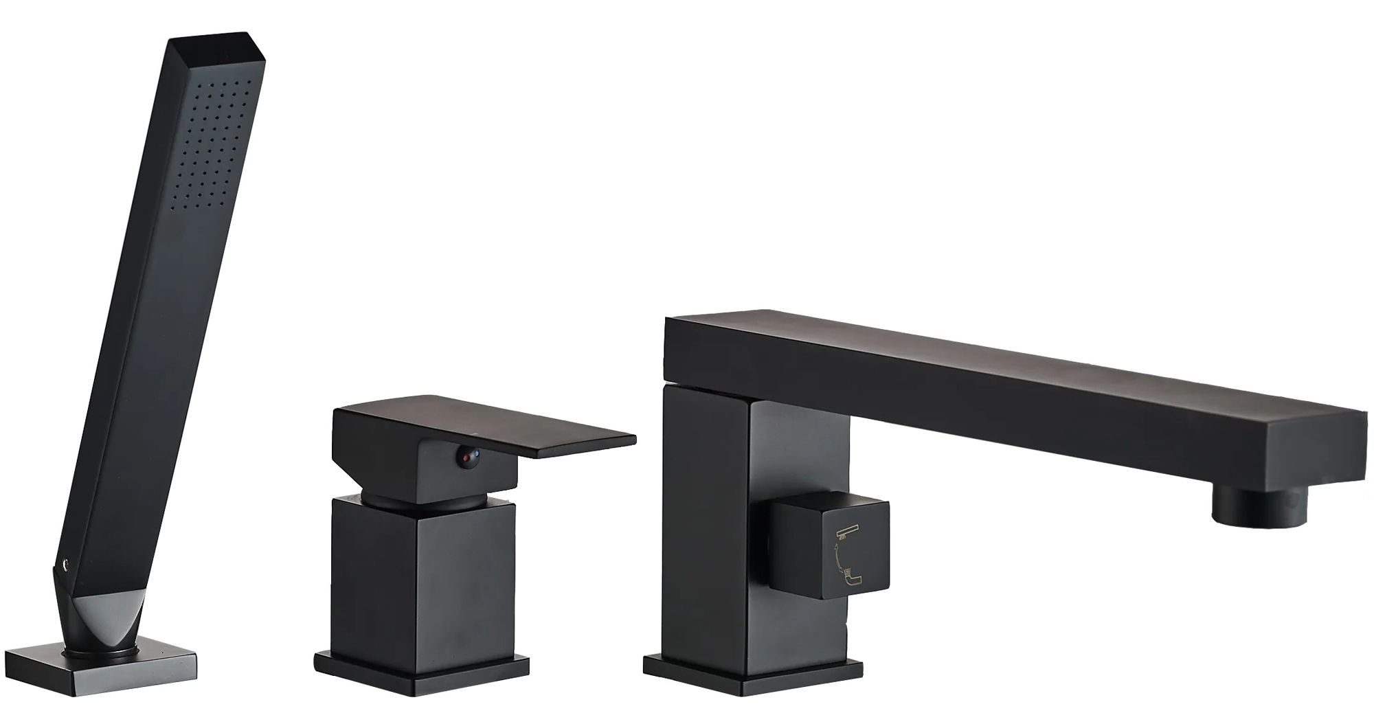 Bath faucet Rea Glen Black Three-pieces