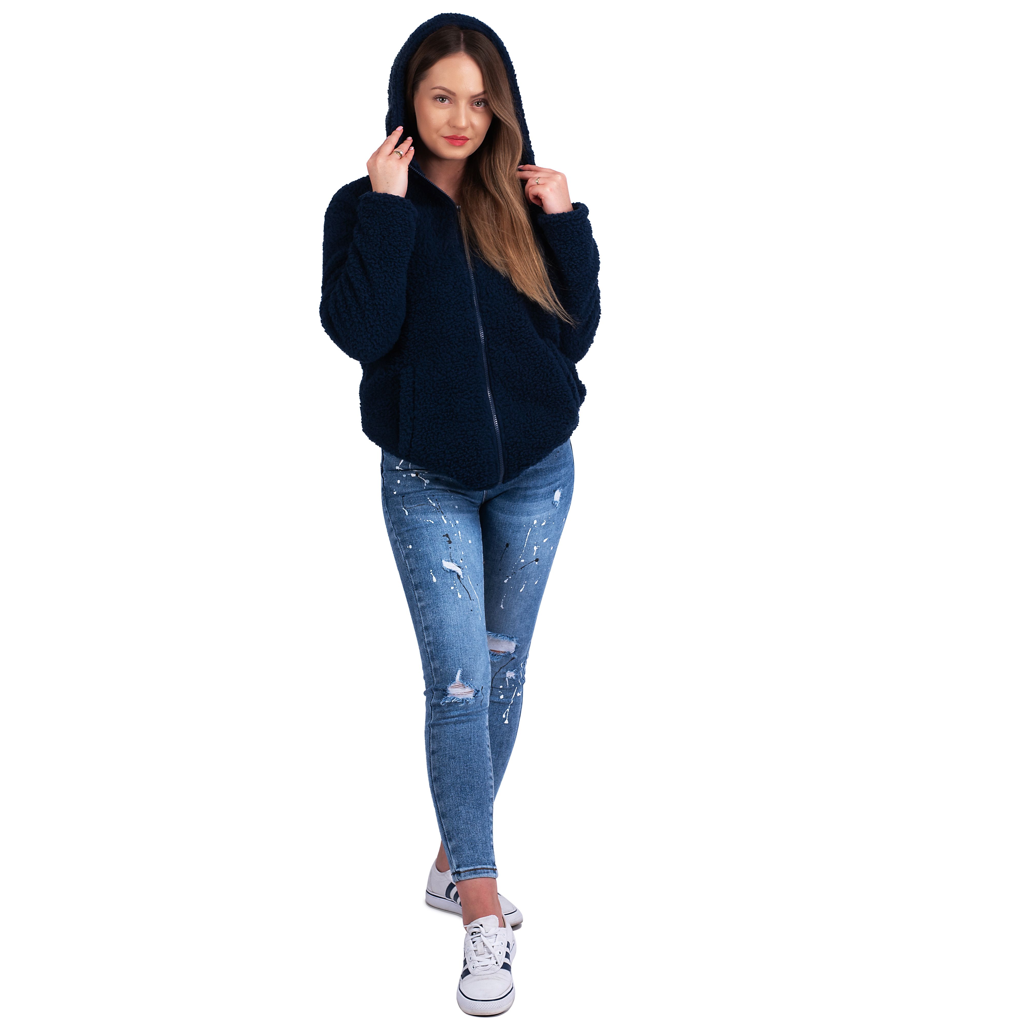 Women's sweatshirt Sherpa Navy Blue S