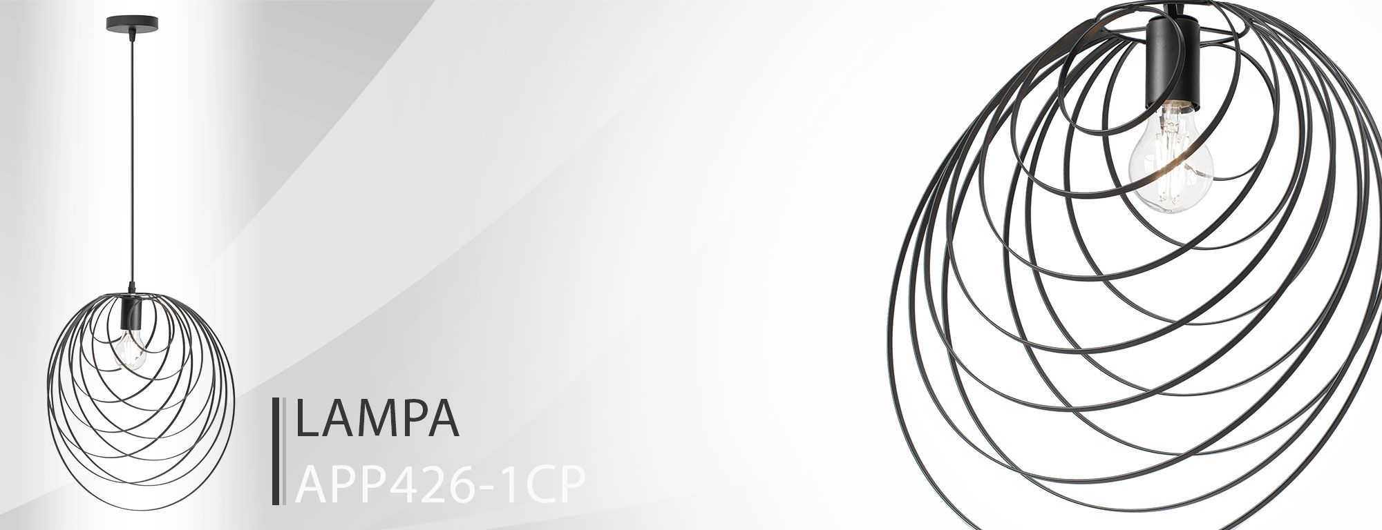 Lámpara APP426-1CP Geometrico Black