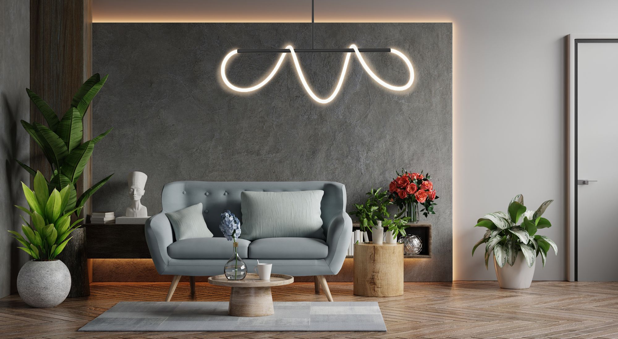 Mennyezeti LED Lámpa APP856-CP Long Fekete