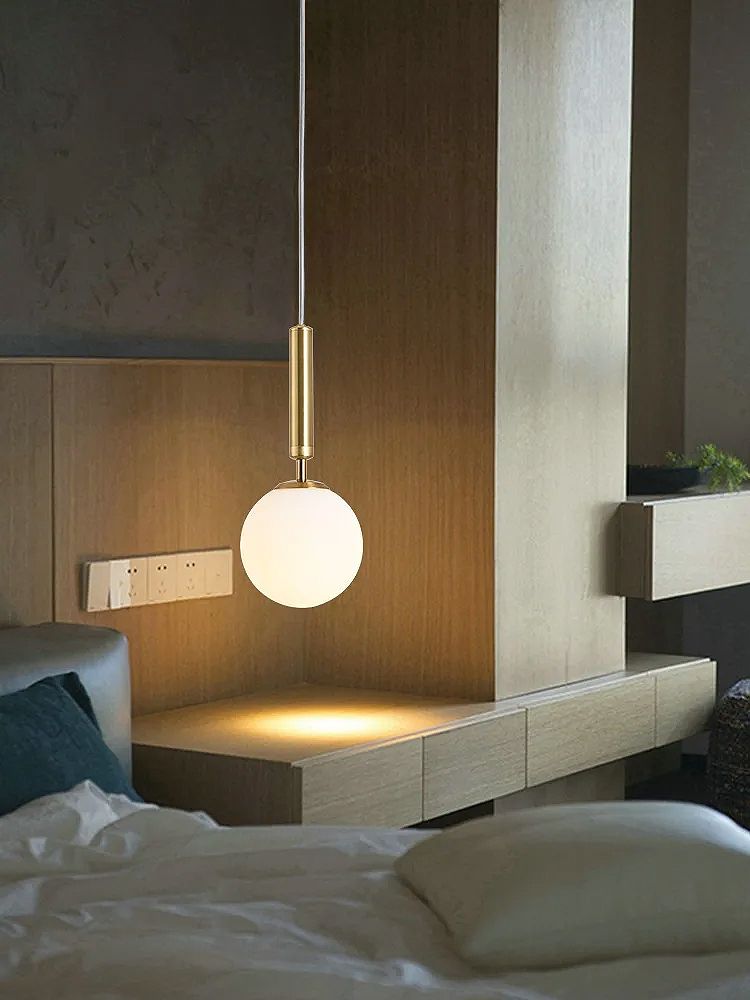 GLASS SPHERE PENDANT LAMP G108-1W GOLD E27