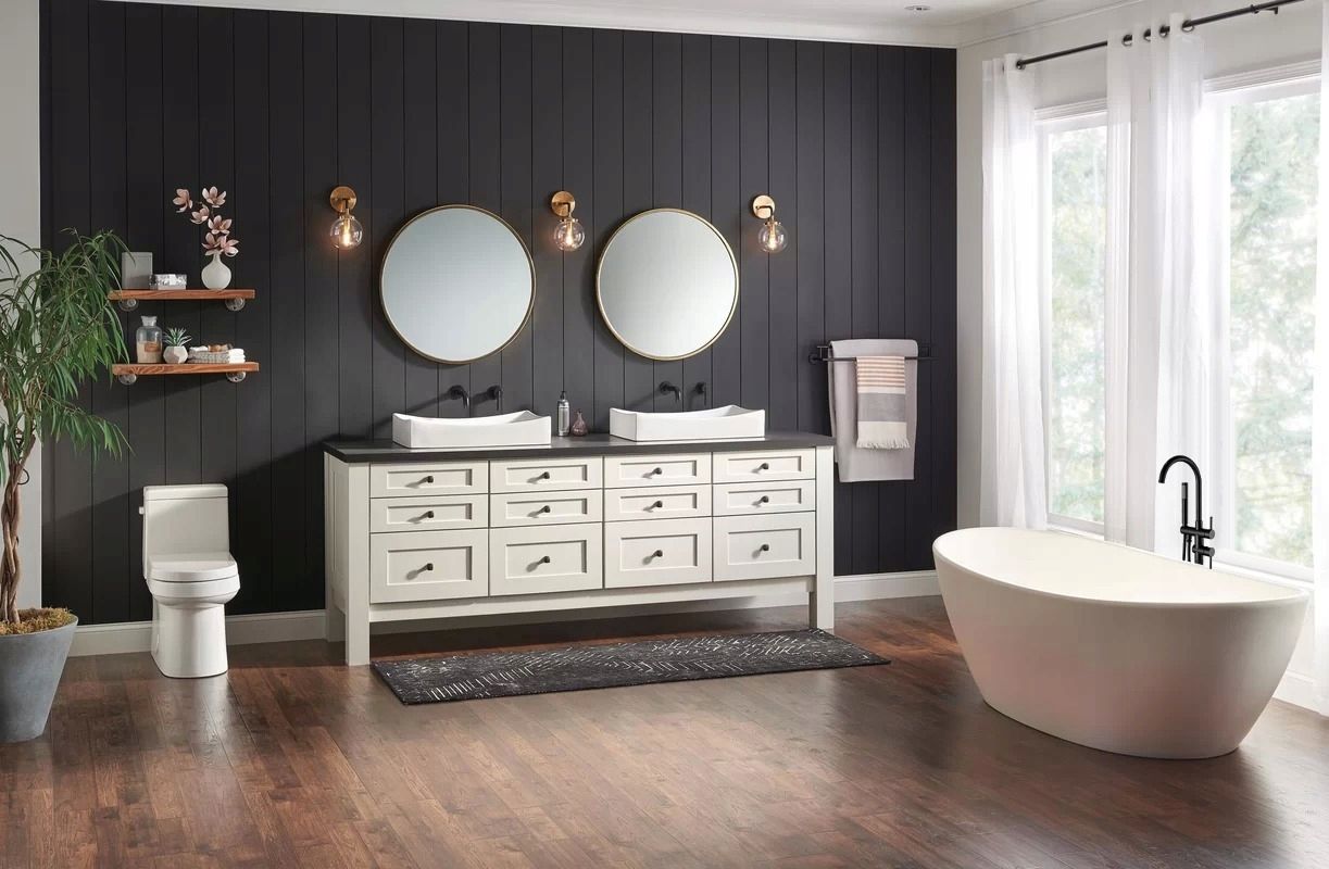 Bath faucet Rea Lungo Ortis black