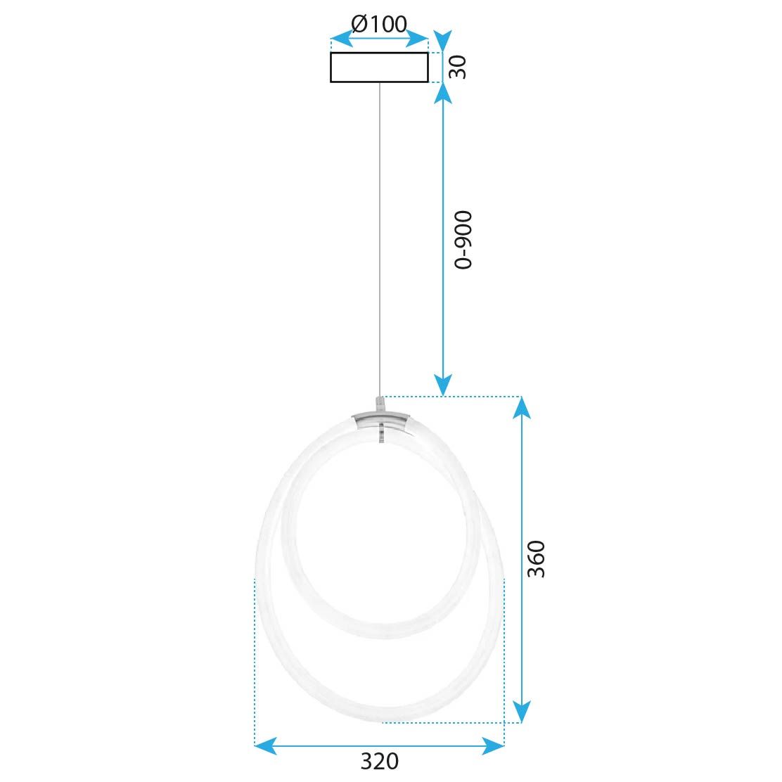 Lámpara LED G021-CP Gold