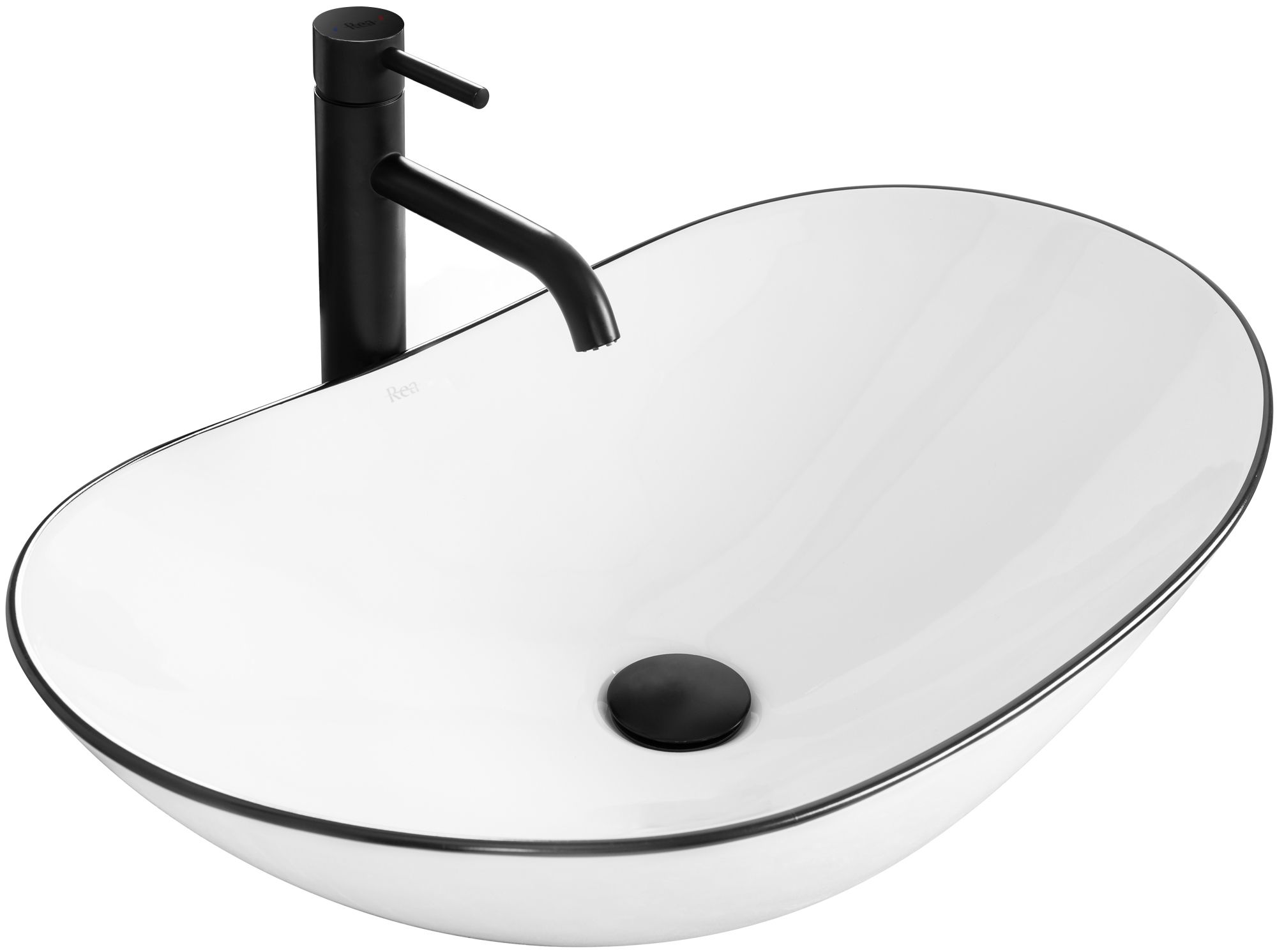 Countertop washbasin Rea Royal Black Edge