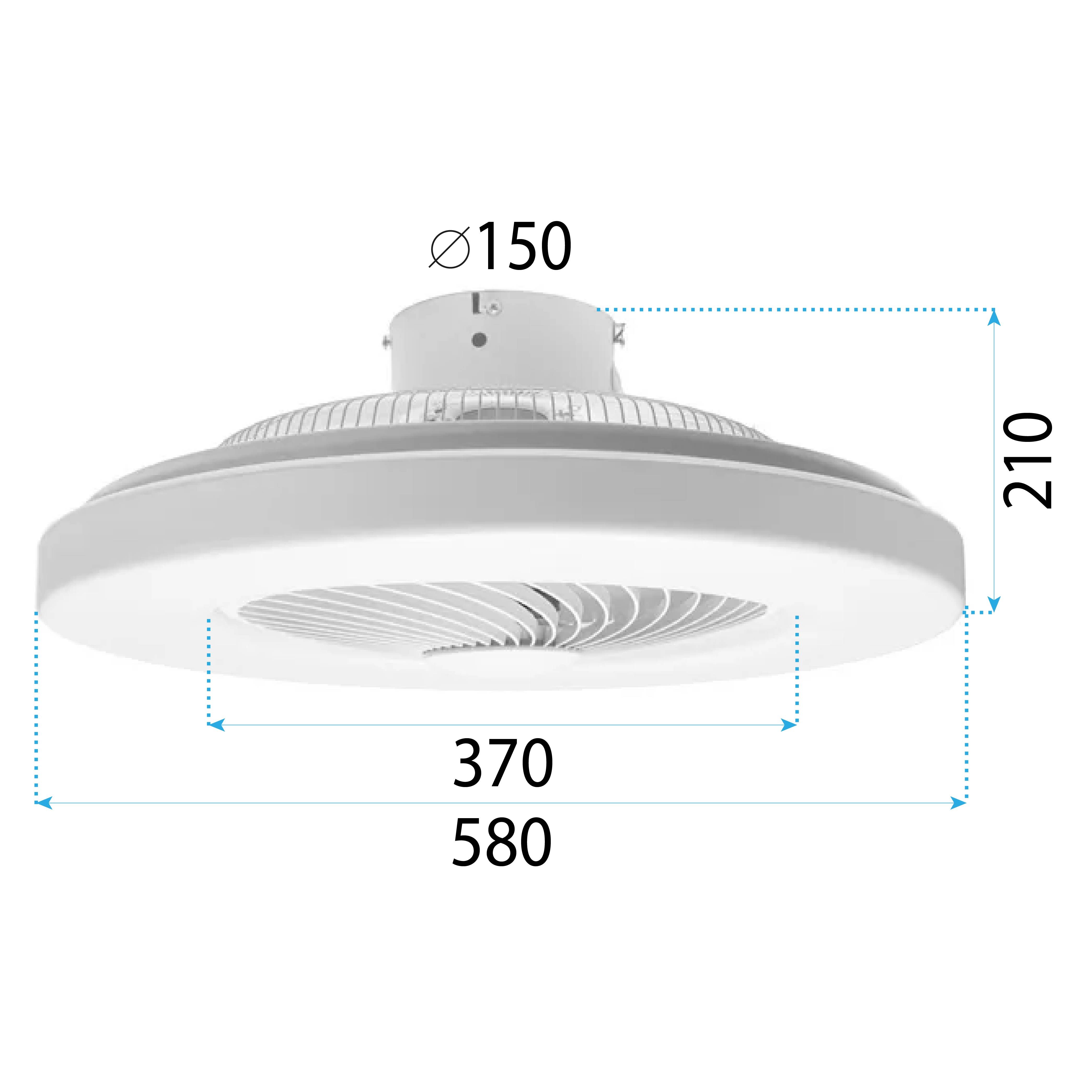 Lámpa ventilátorral APP1551-C WHITE