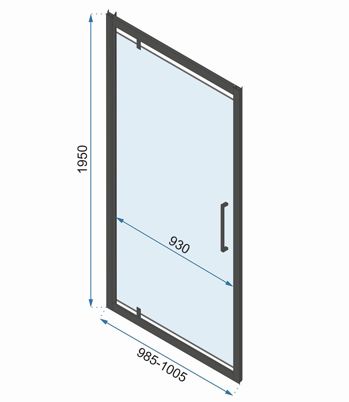 Shower enclosure REA Rapid Swing Chrome