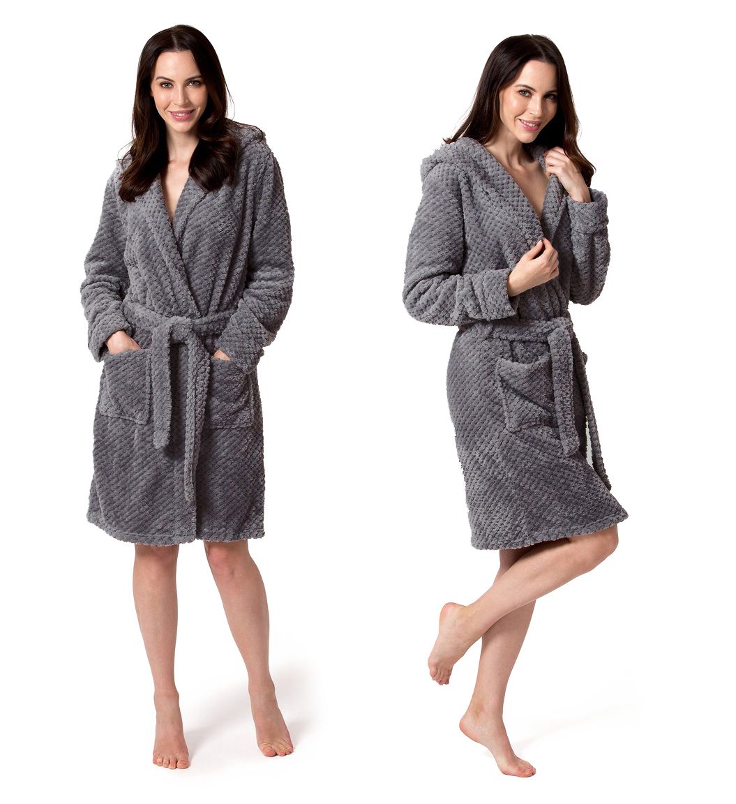 Bathrobe Dressing-gown DIAMOND Grey S/M