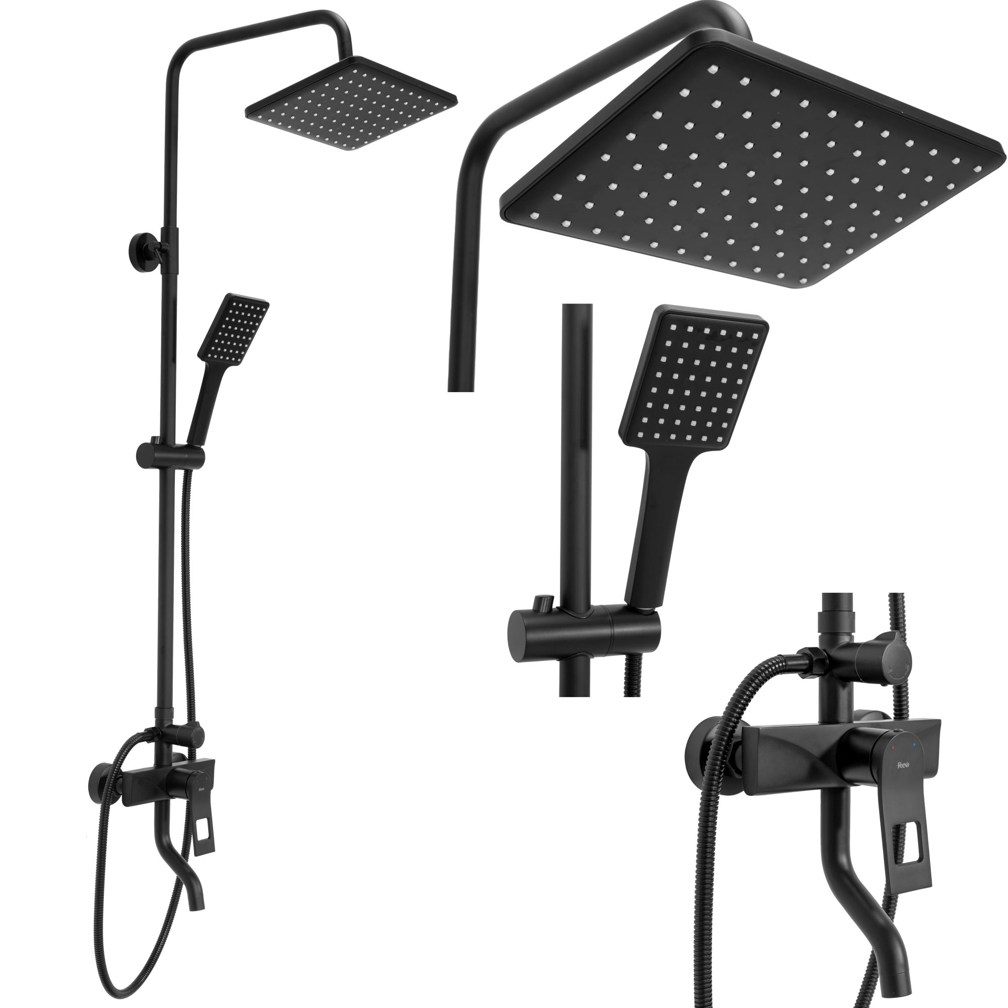 Shower set REA SOUL Black