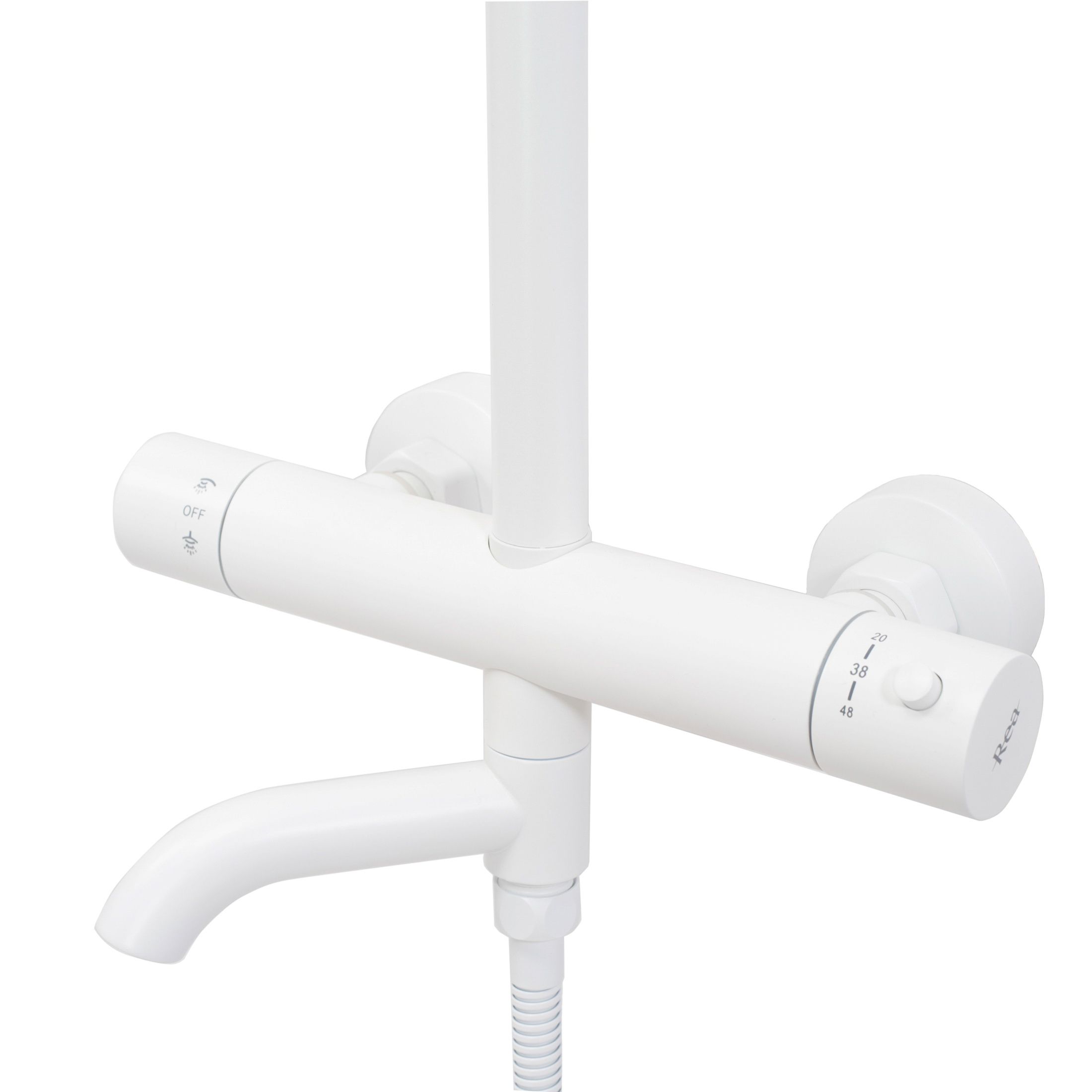Conjunto de ducha REA Lungo White Matt