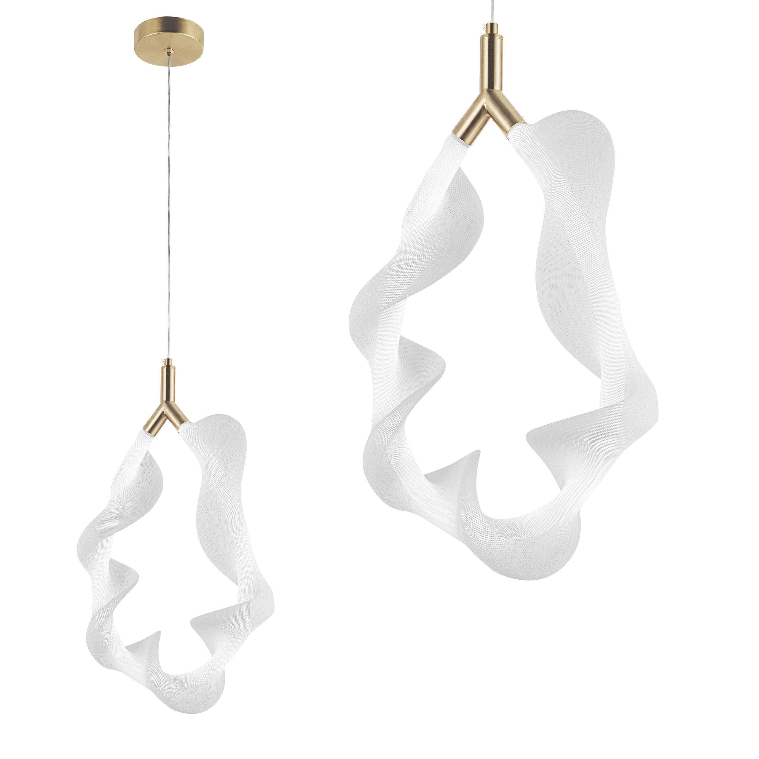 Люстра LED G013-1CP WHITE/GOLD