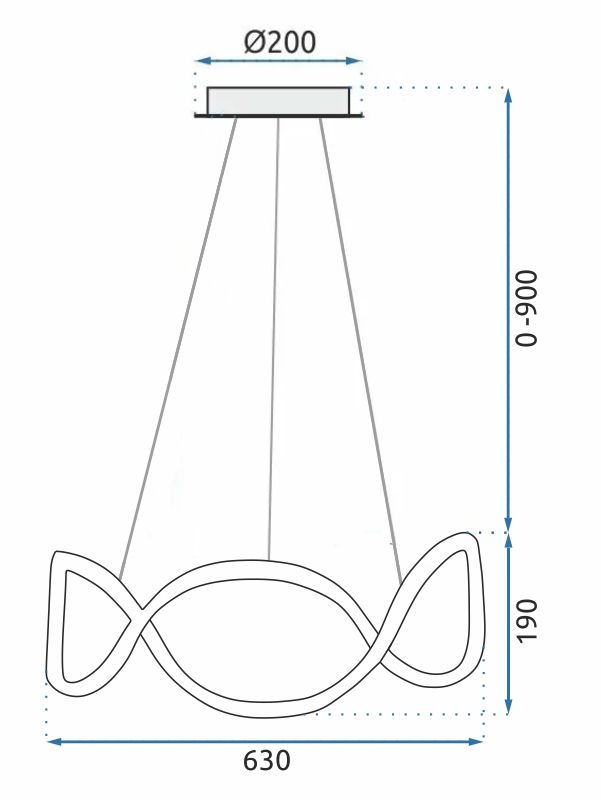 Lámpara LED APP801-CP Twist Chrome + remoto control