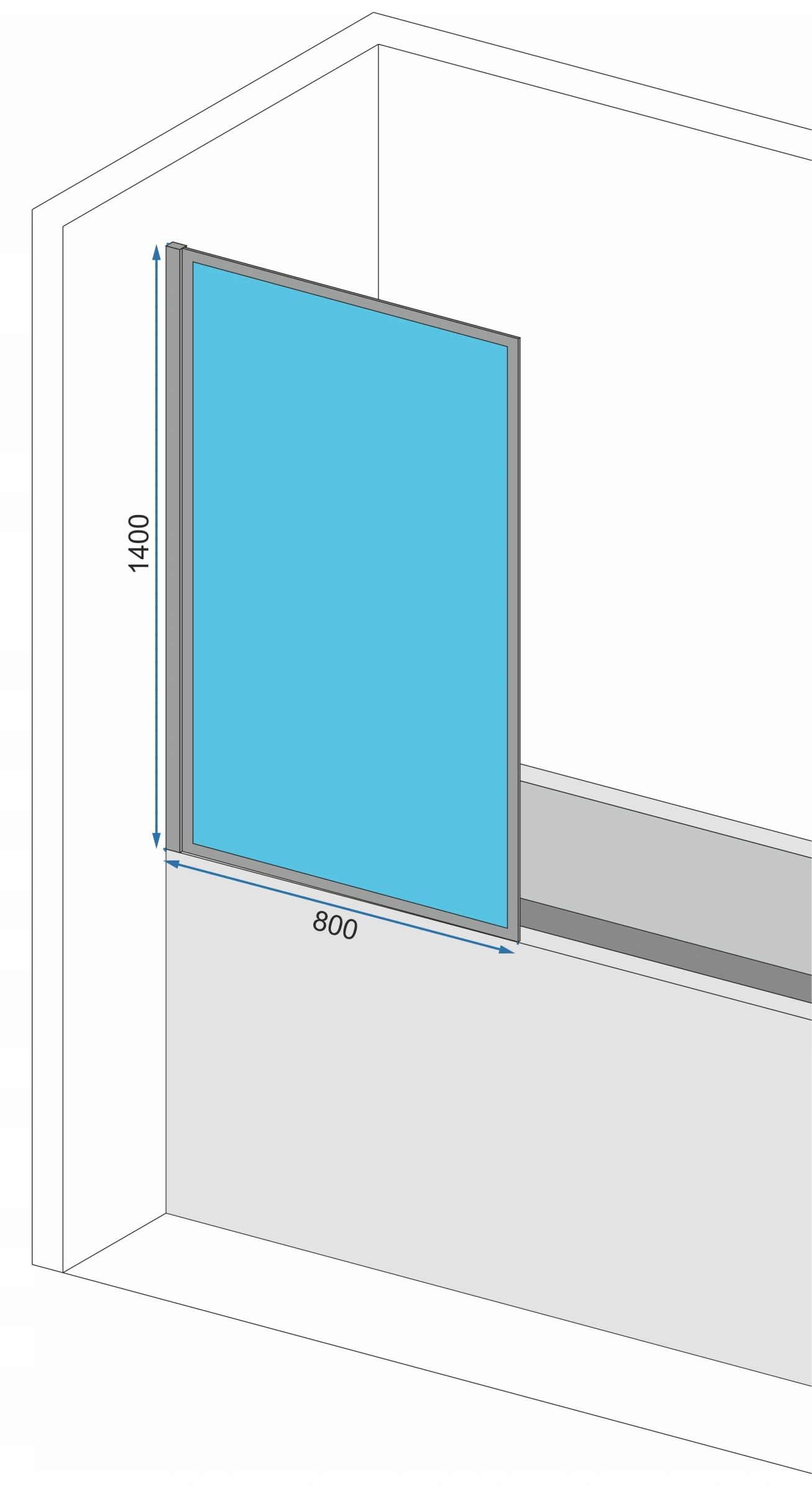 Fürdőkádparaván Rea Elegant Fix Arany 80 cm