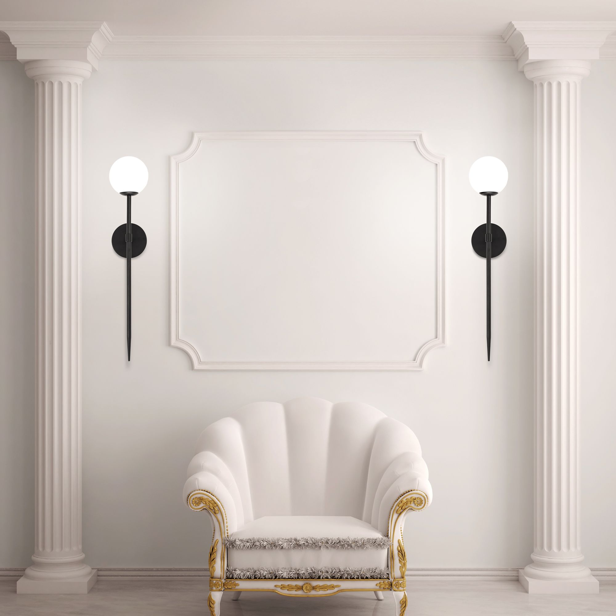 Moderní lampa Sconce černá 75cm APP579-1W