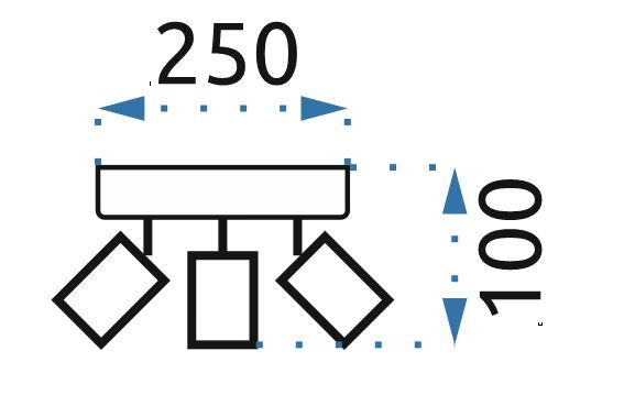 Lámpara de techo Reflector Plafond Cromo APP700-3C
