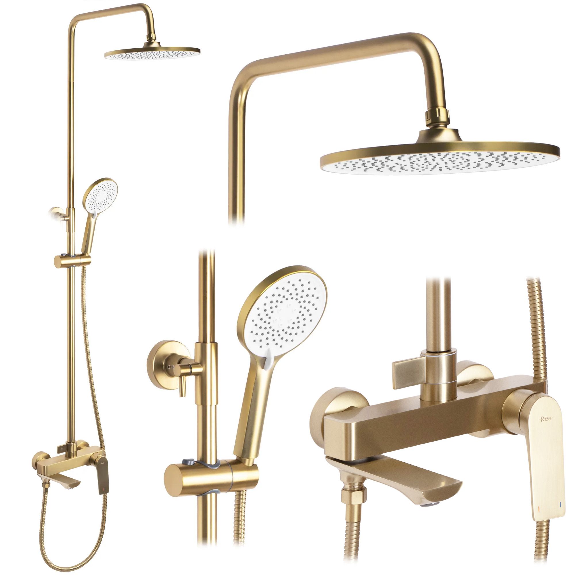 REA AVALON BRUSHED GOLD dušo komplektas