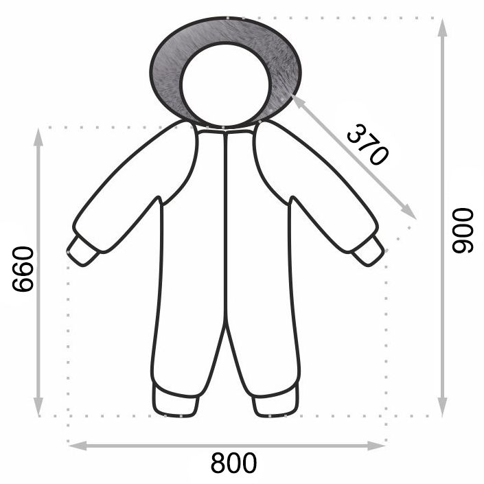 Children's coverall Grey 76-82cm
