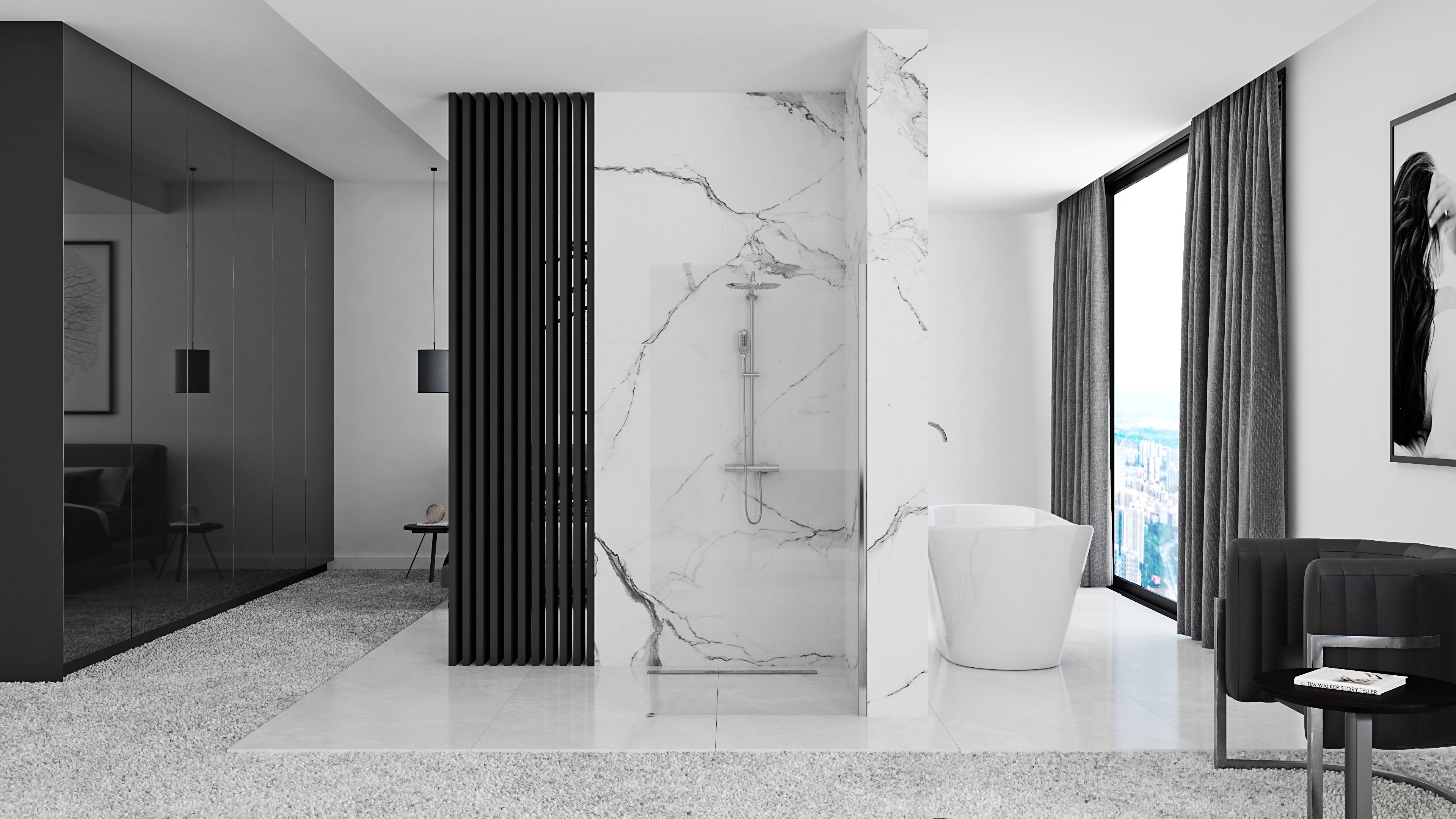 Pared de la ducha Rea Aero N 120 Transparent