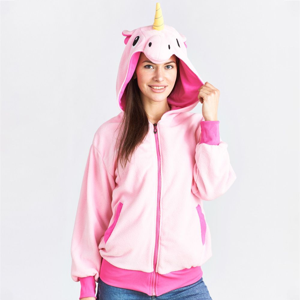 Sudadera con capucha Kigurumi Pegaz Pink S
