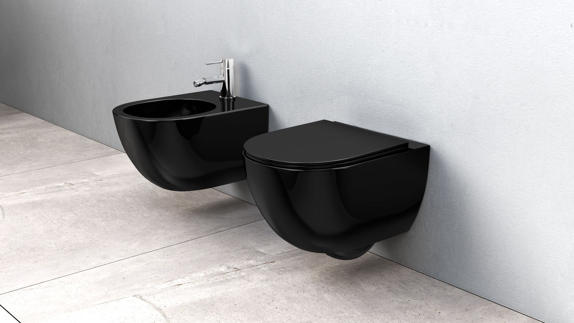 Taza de inodoro WC Rea Carlo Mini Rimless Flat Black