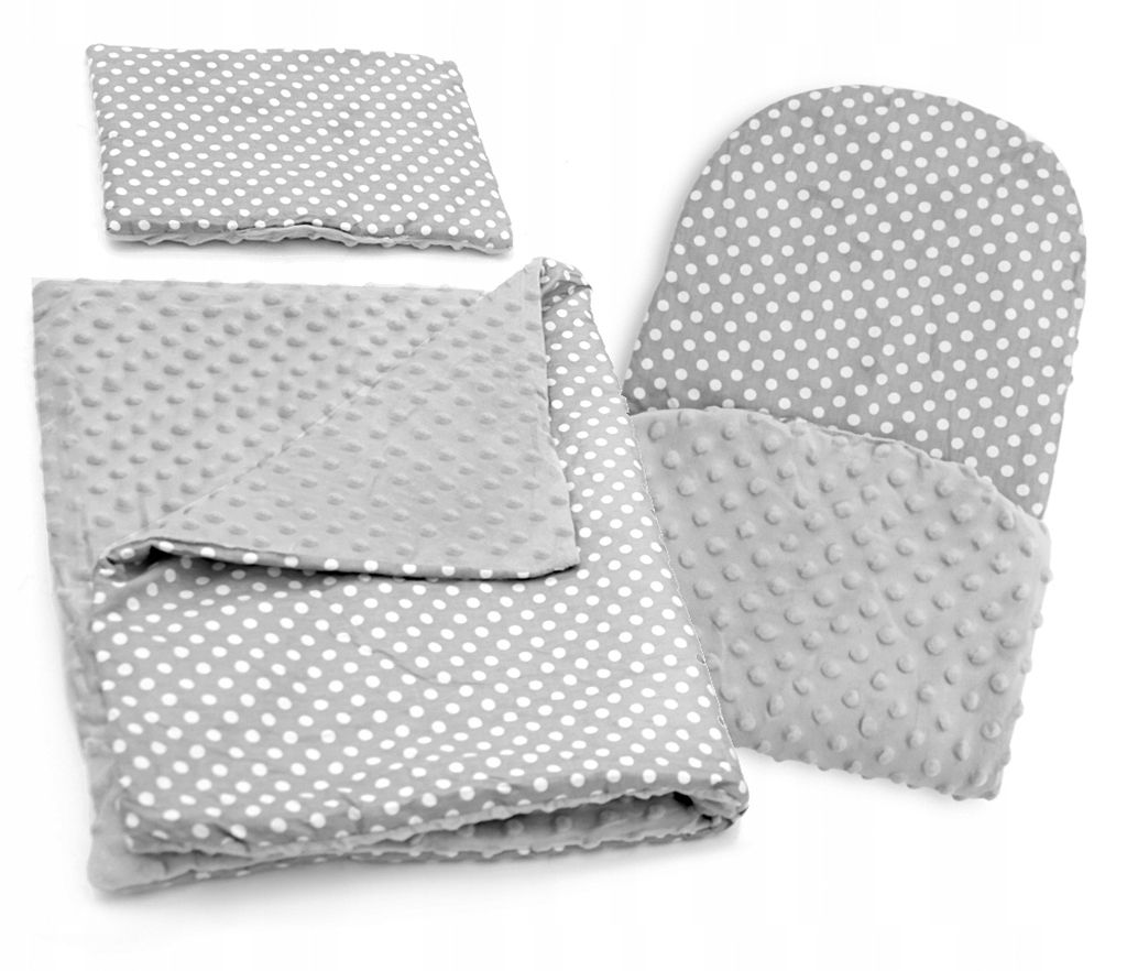 Baby cocoon for pram, mattress, pillow, blanket 5in1 White Black Bear