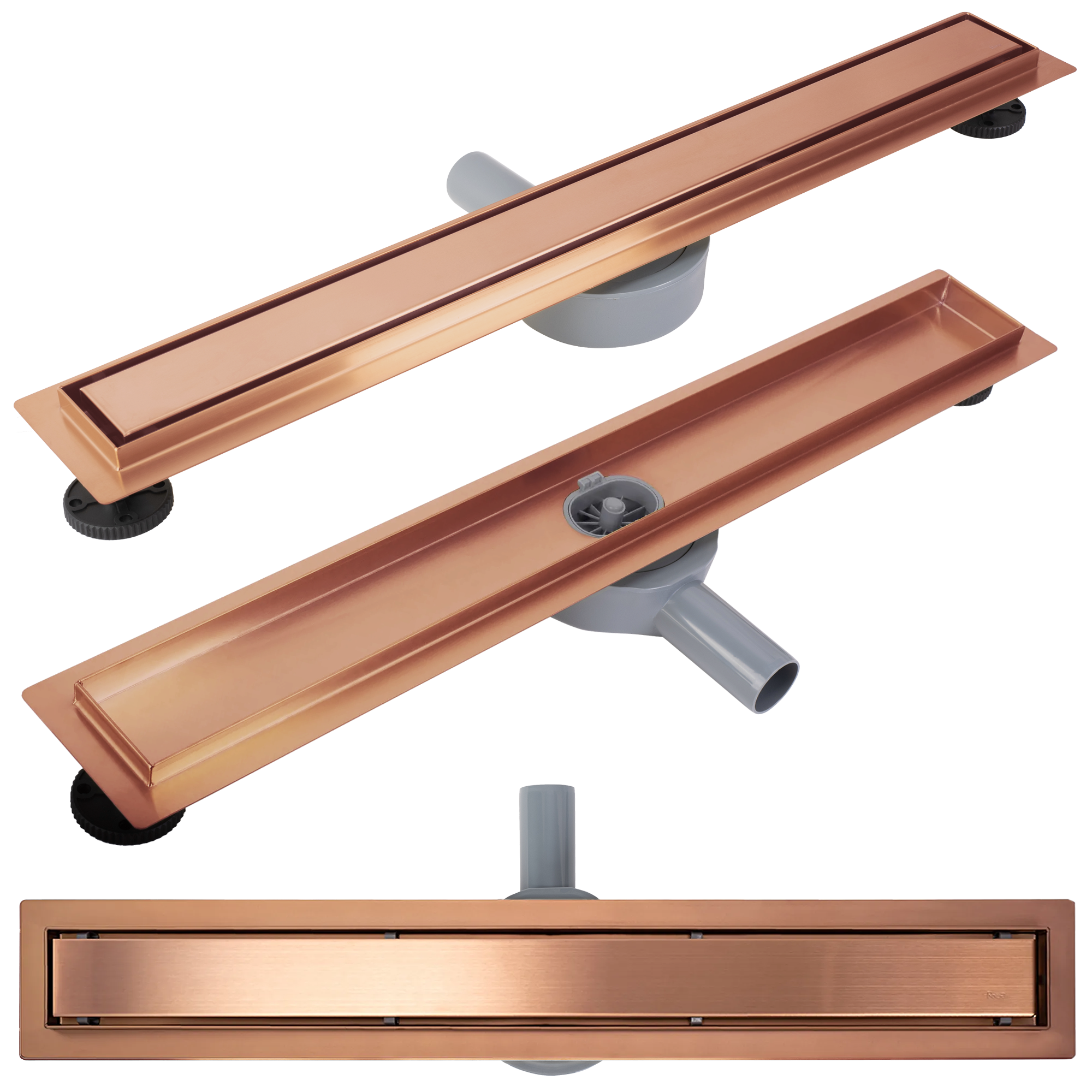 Лінійний злив REA Neox pro Brushed l. Copper 60