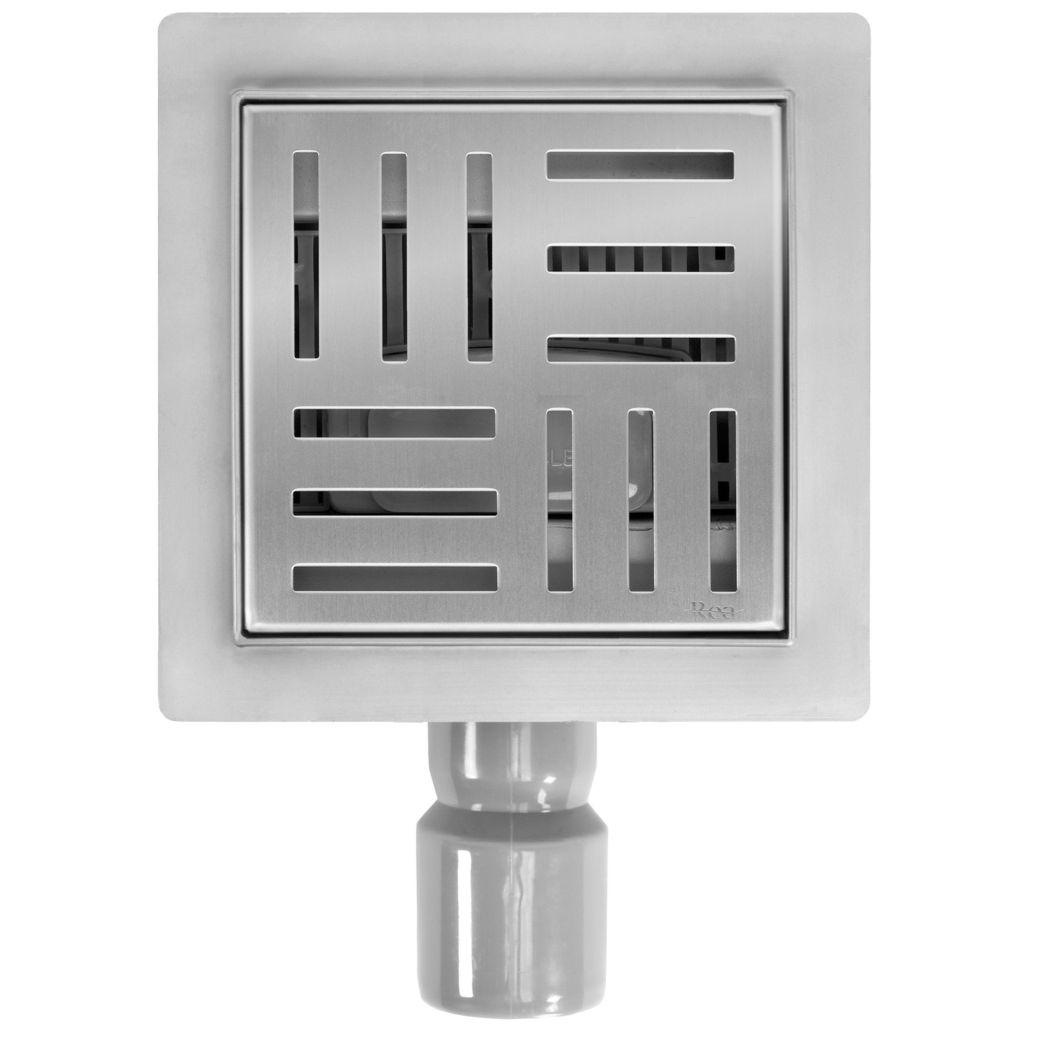 Zuhanylefolyó REA CROSS 150x150 Nickel Brush