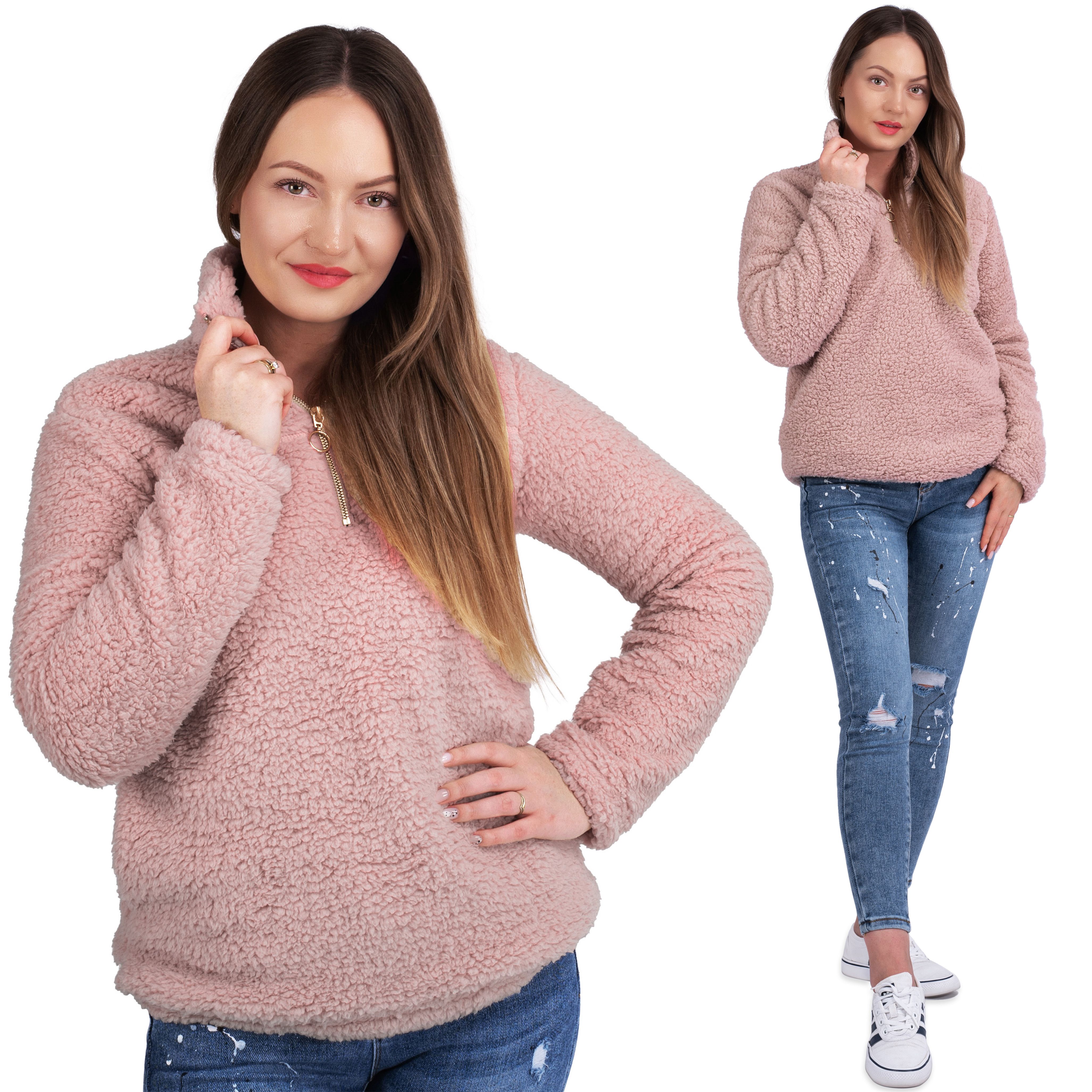 Women's sweatshirt Sherpa Dirty Pink  s