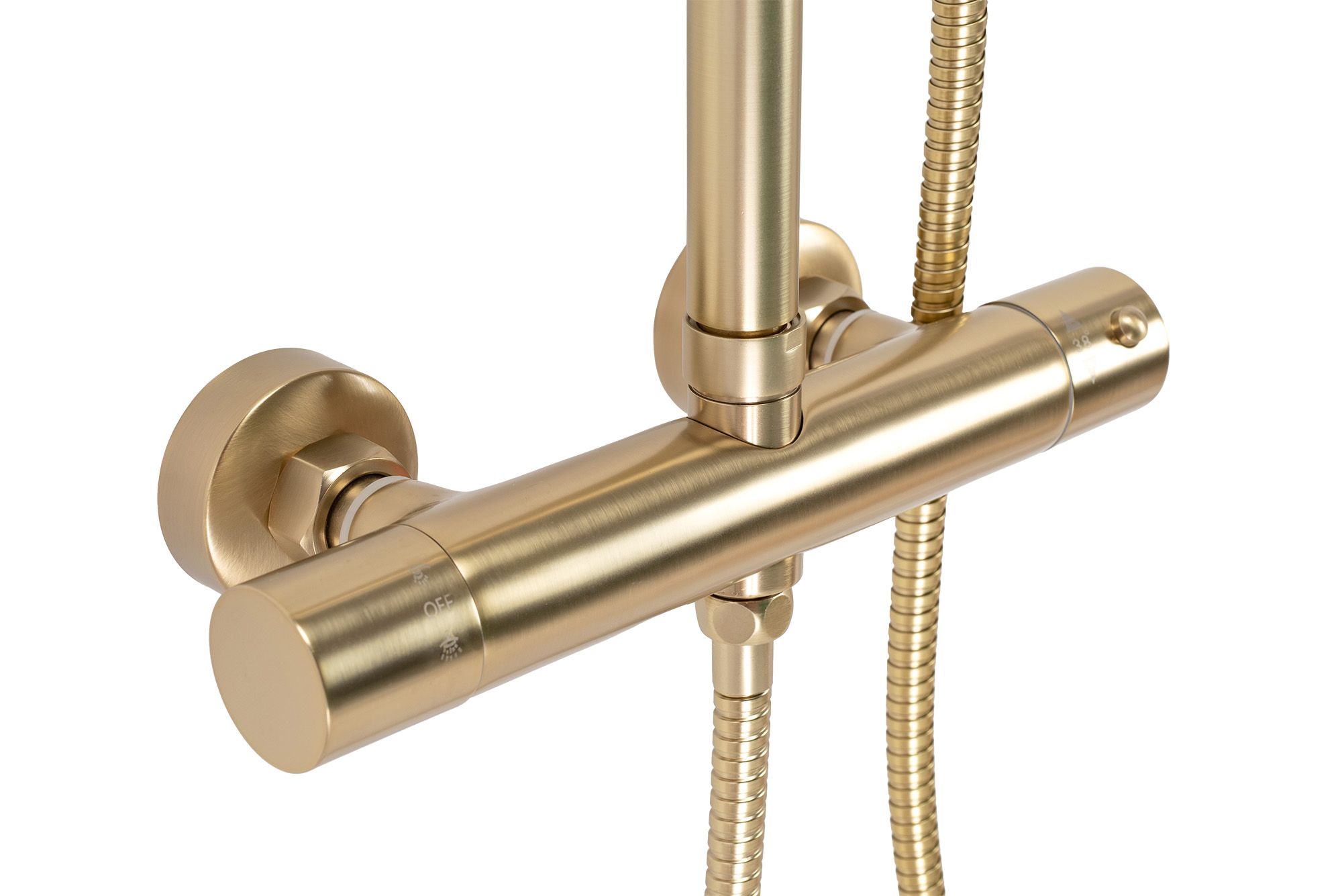 Duschgarnitur mit Thermostat Rea PAROT BRUSHED GOLD